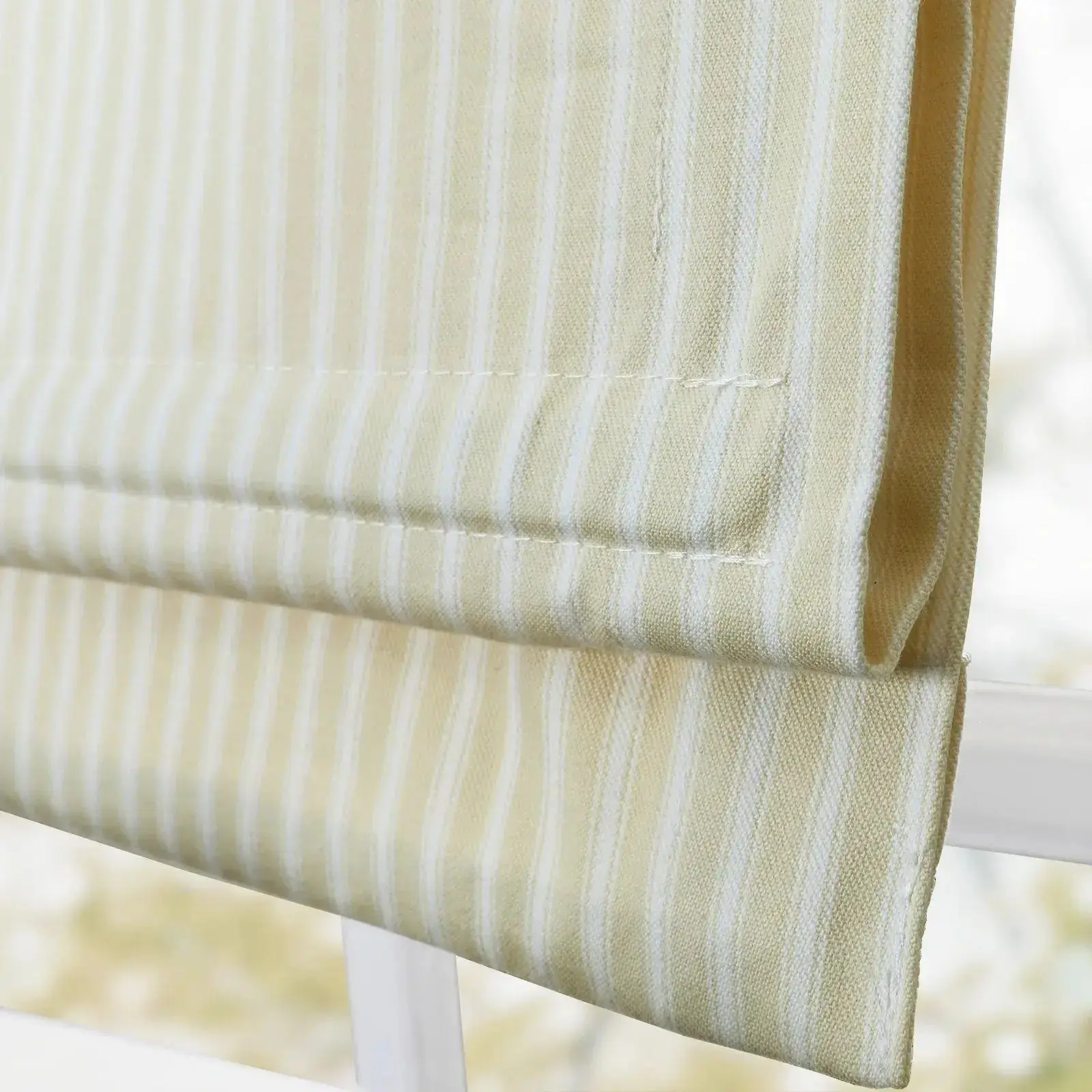 Jana Cordless Roman Shades 100% Cotton Striped - Image 28