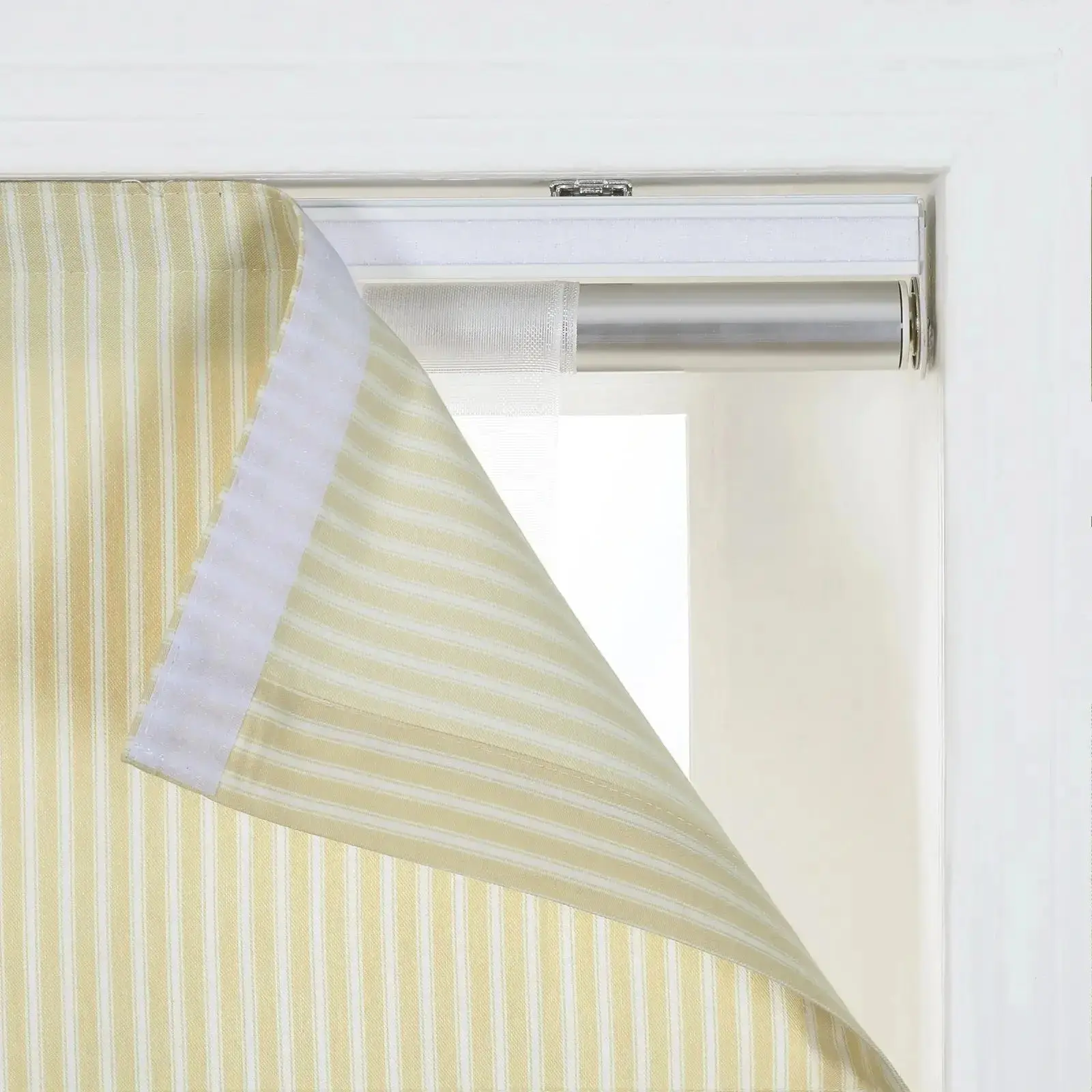 Jana Cordless Roman Shades 100% Cotton Striped - Image 13
