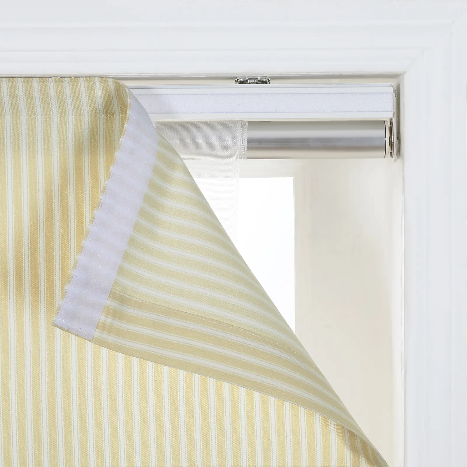 Jana Cordless Roman Shades 100% Cotton Striped - Image 2