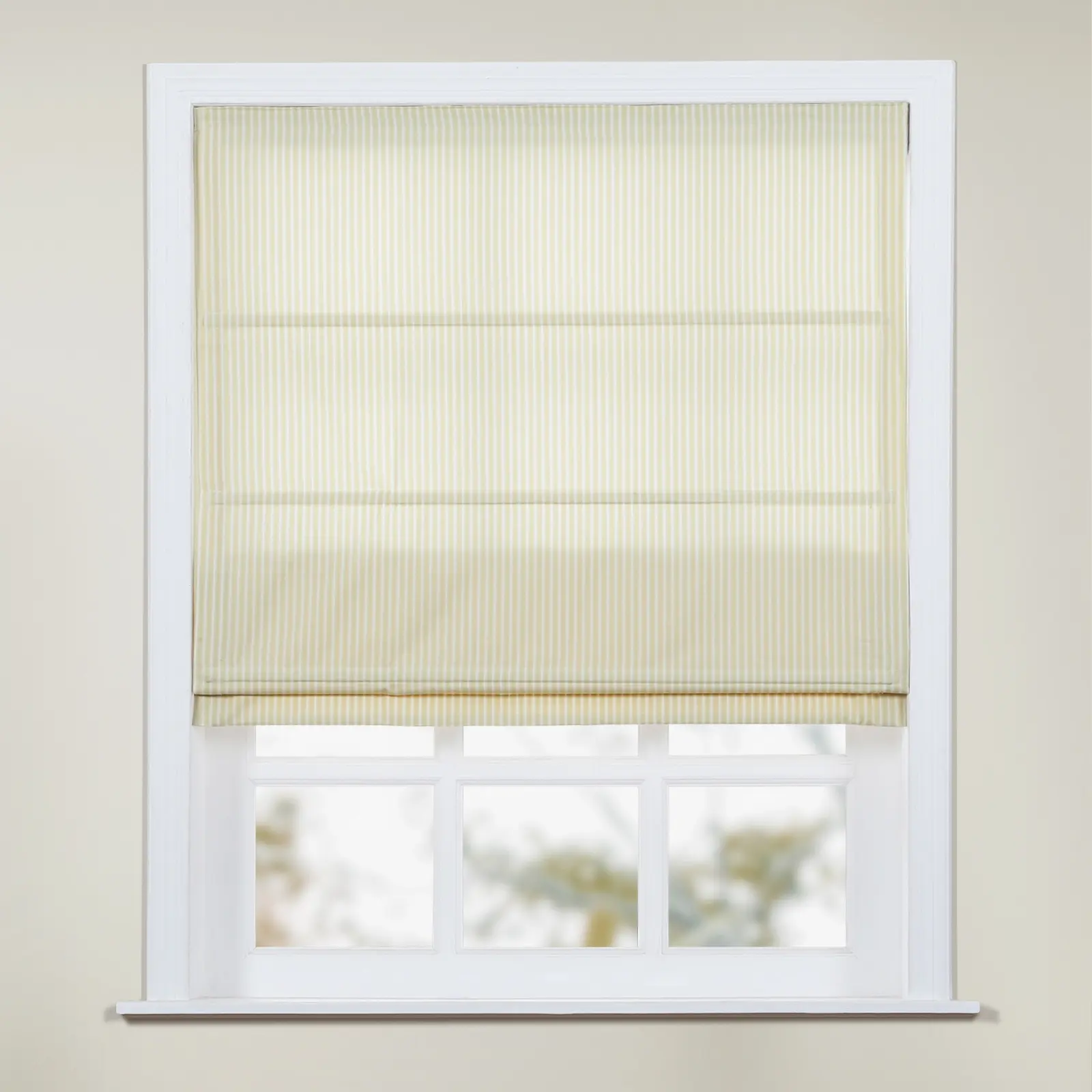 Jana Cordless Roman Shades 100% Cotton Striped - Image 6
