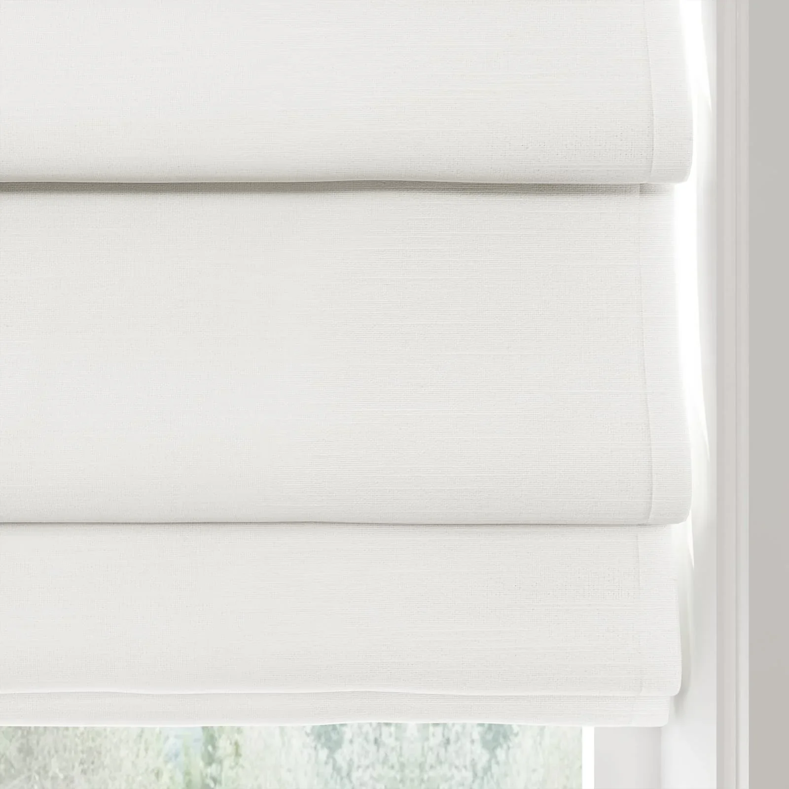 Jawara Linen Cotton Deco Fold Roman Shade Cordless - Image 2
