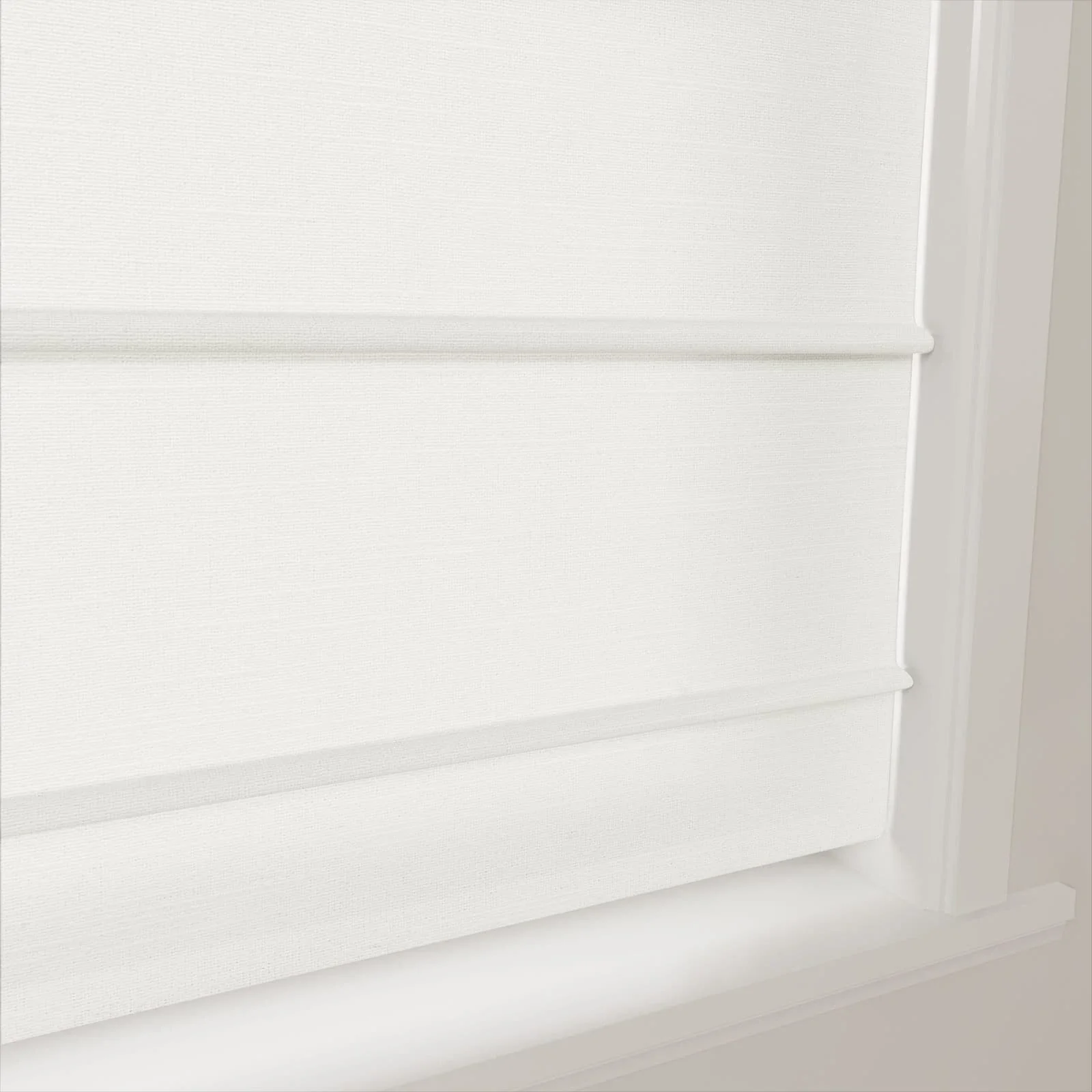 Jawara Linen Cotton Front Slat Roman Shade Cordless - Image 5