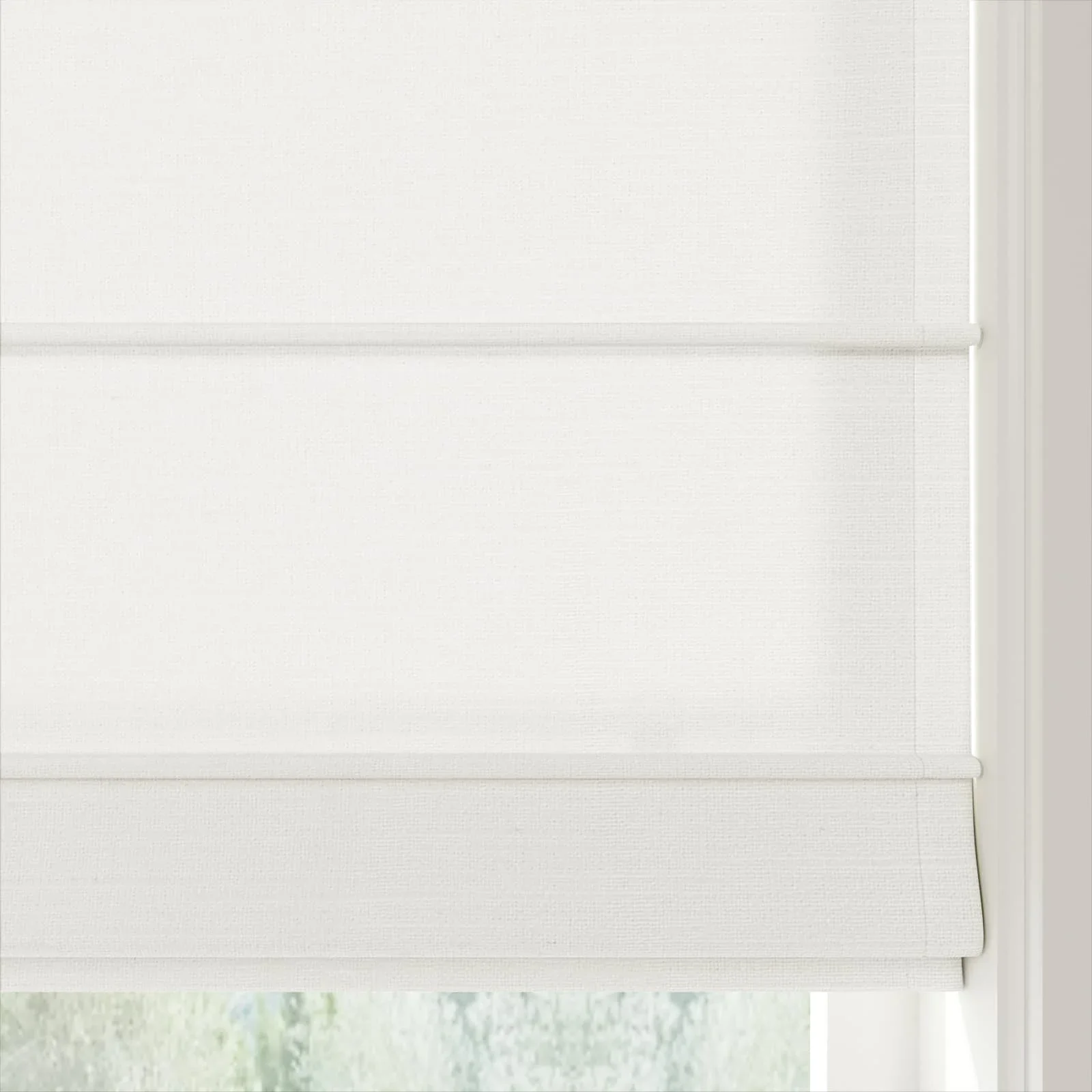 Jawara Linen Cotton Front Slat Roman Shade Cordless - Image 8