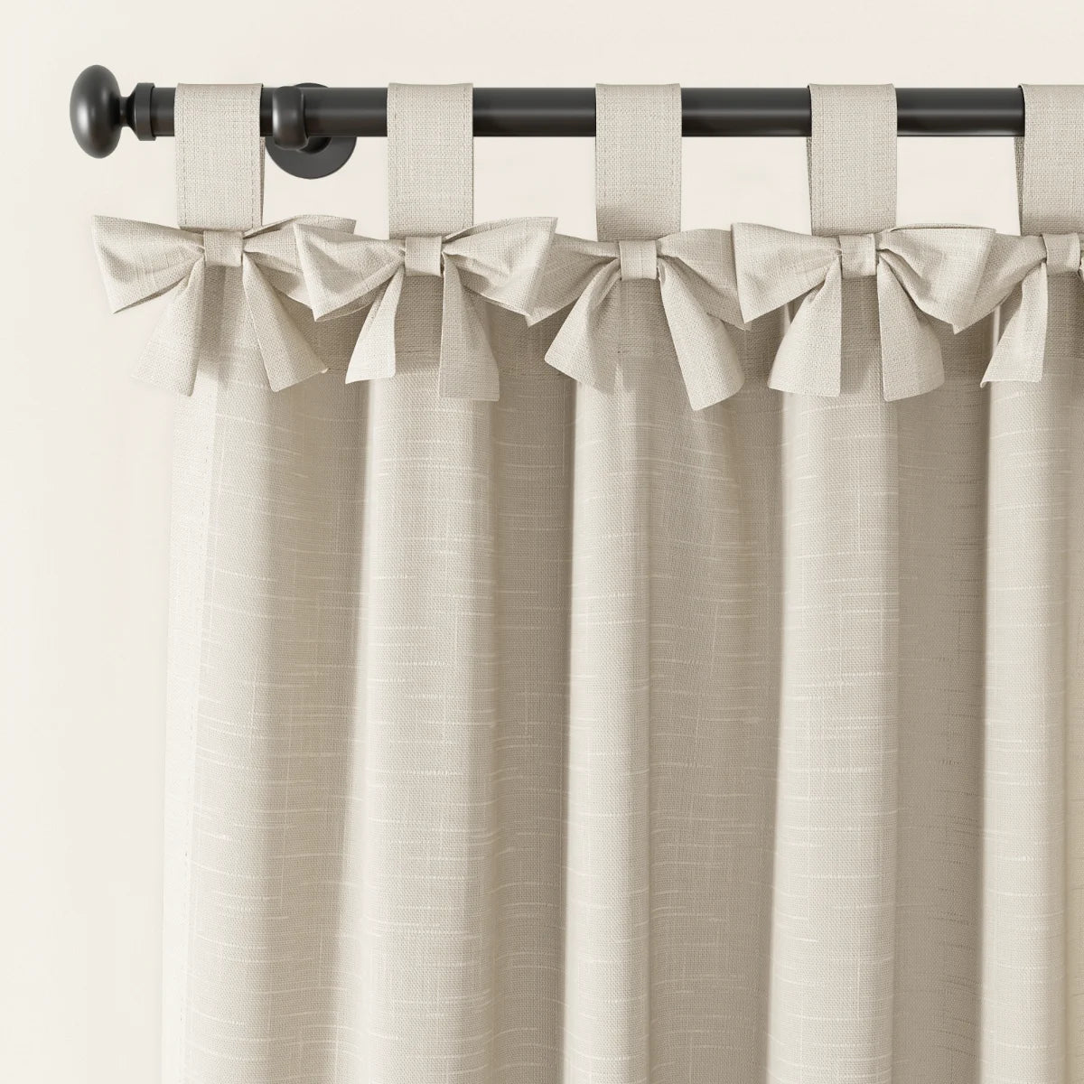 Jawara Linen Cotton Tie Top Bow Curtain - Image 27