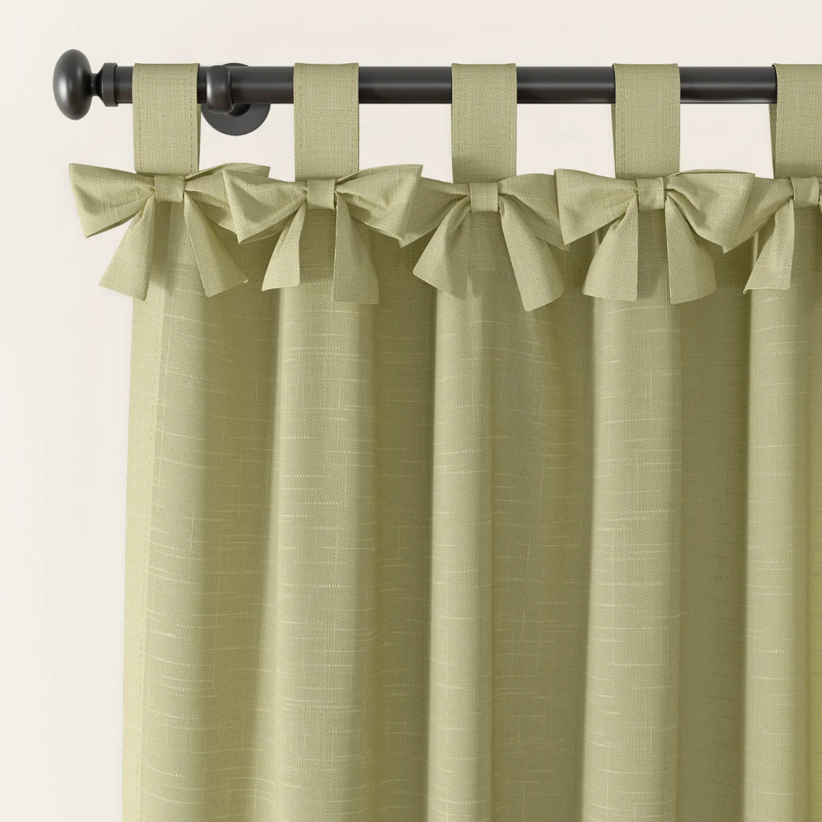 Jawara Linen Cotton Tie Top Bow Curtain - Image 48