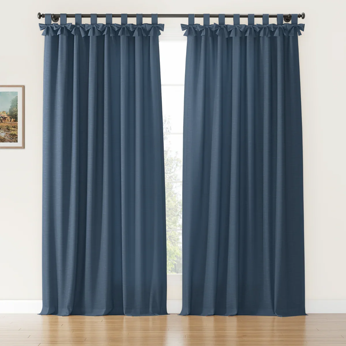 Jawara Linen Cotton Tie Top Bow Curtain - Image 55