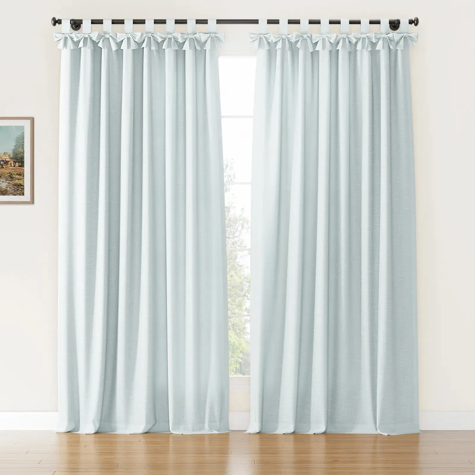 Jawara Linen Cotton Tie Top Bow Curtain - Image 59