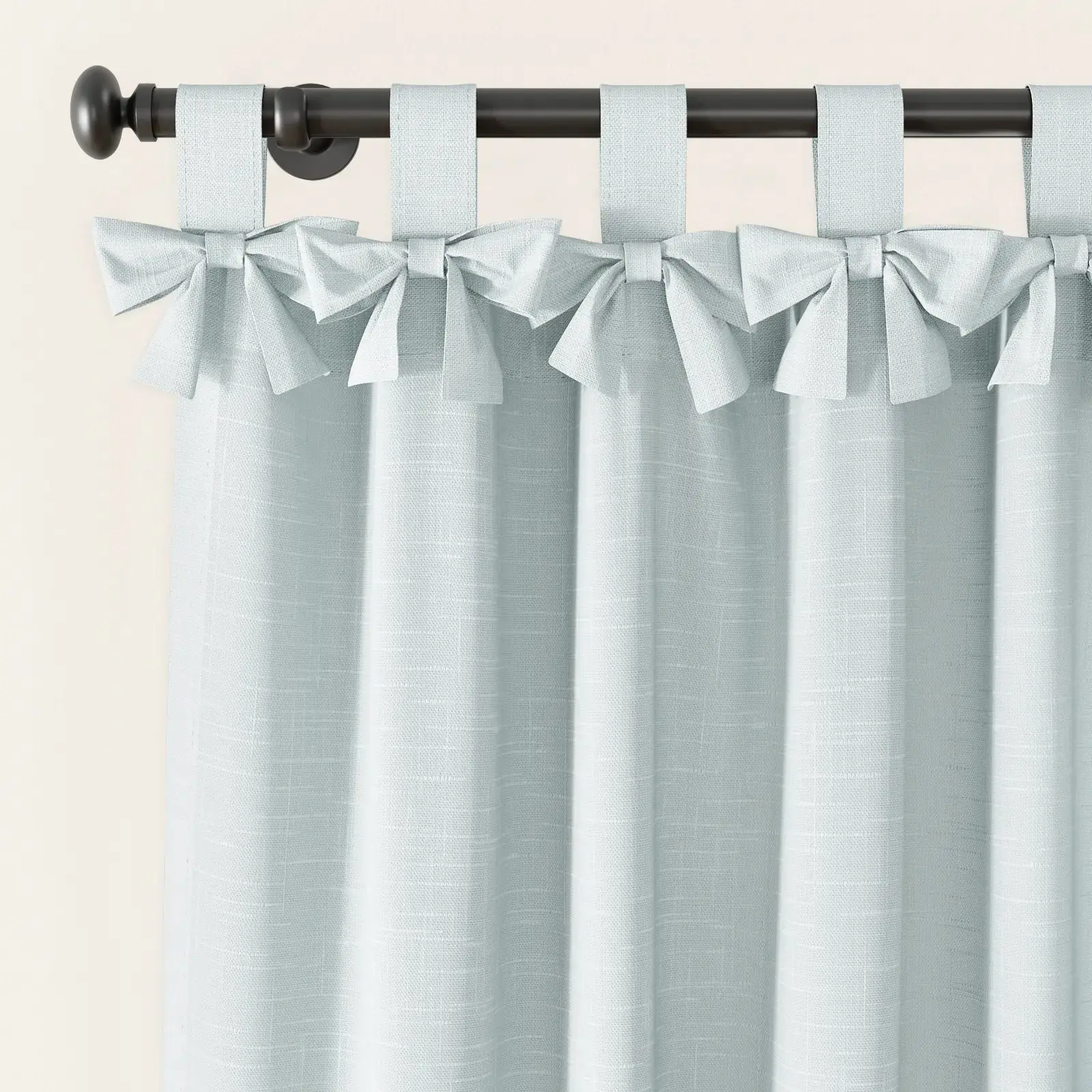 Jawara Linen Cotton Tie Top Bow Curtain - Image 61