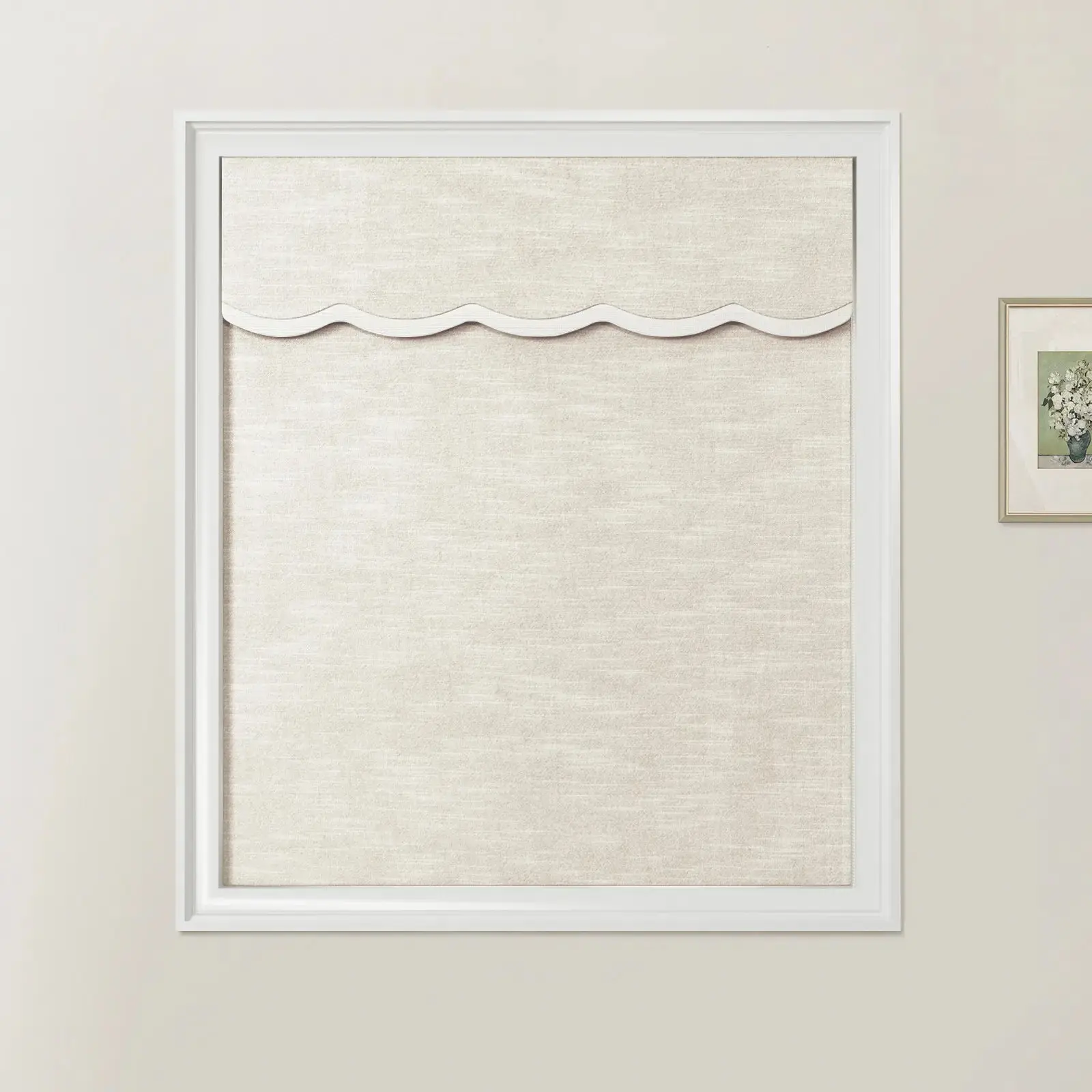 Jawara Linen Cotton Valanced Day Night Roman Shade Cord Lift - Image 14