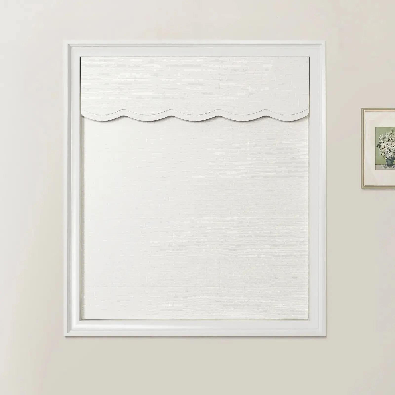 Jawara Linen Cotton Valanced Day Night Roman Shade Cord Lift - Image 3