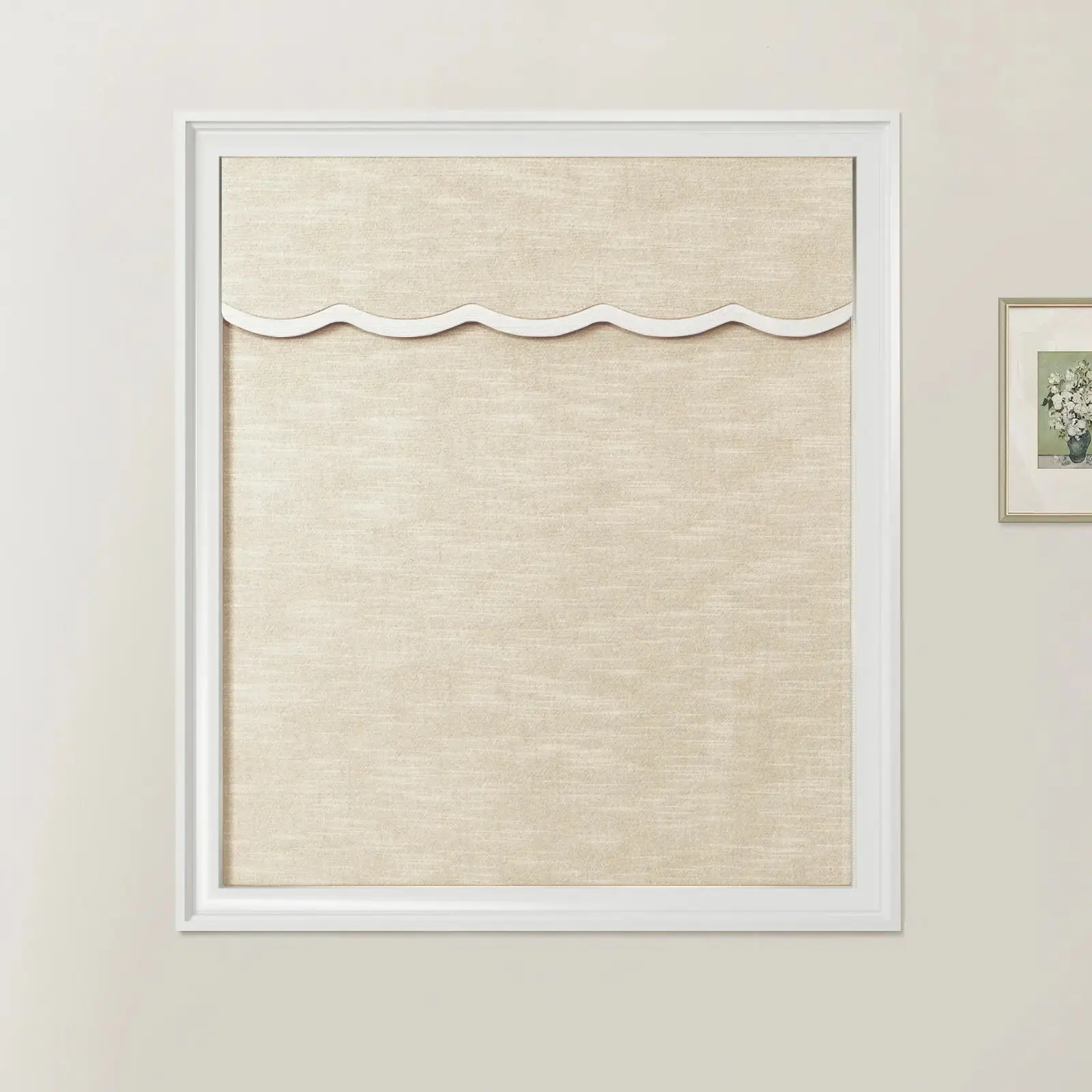 Jawara Linen Cotton Valanced Day Night Roman Shade Cord Lift - Image 34