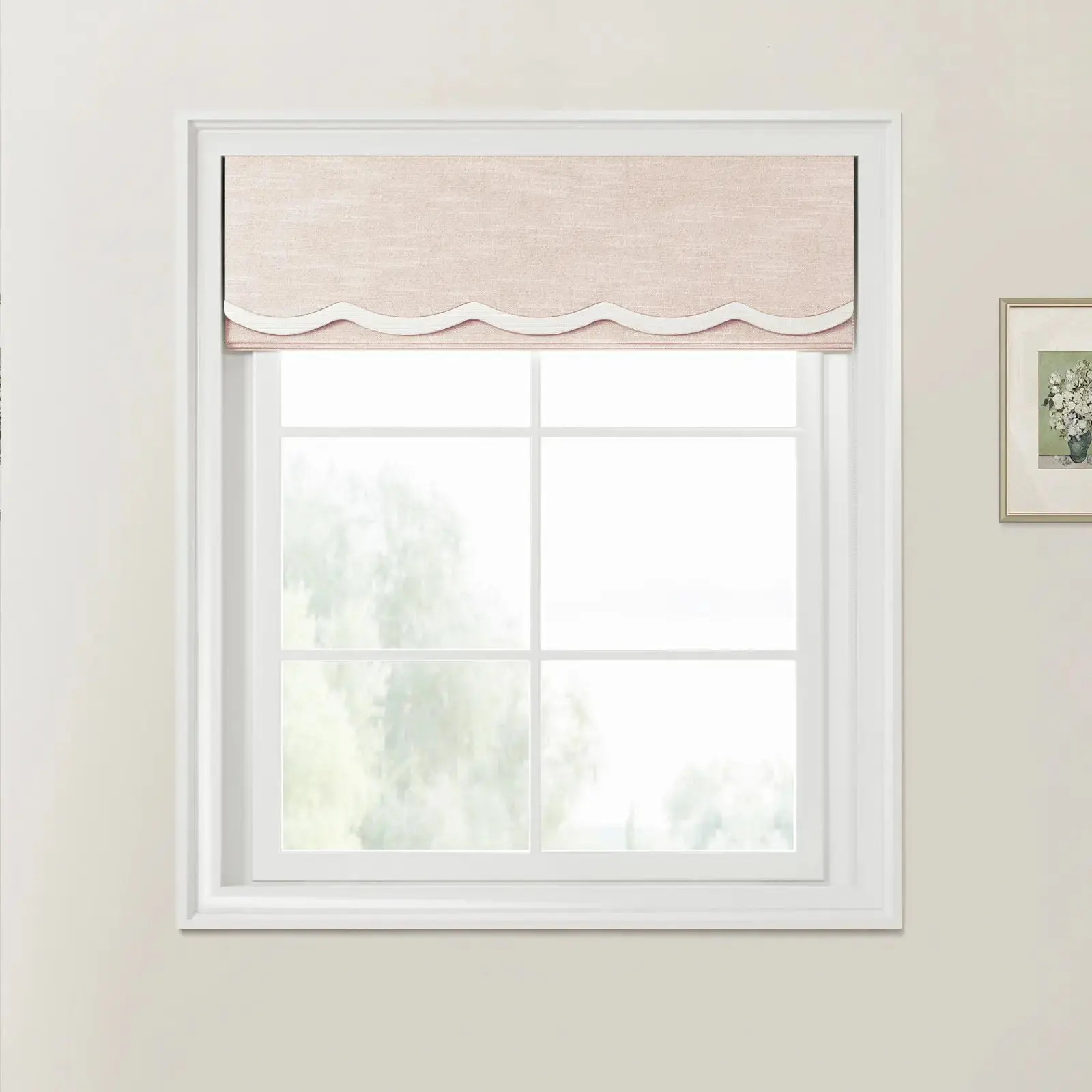 Jawara Linen Cotton Valanced Day Night Roman Shade Cord Lift - Image 54
