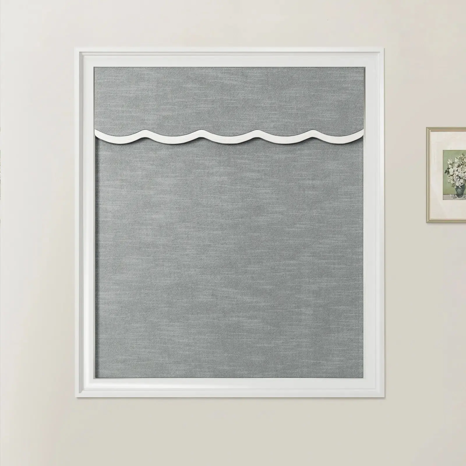 Jawara Linen Cotton Valanced Day Night Roman Shade Cord Lift - Image 64