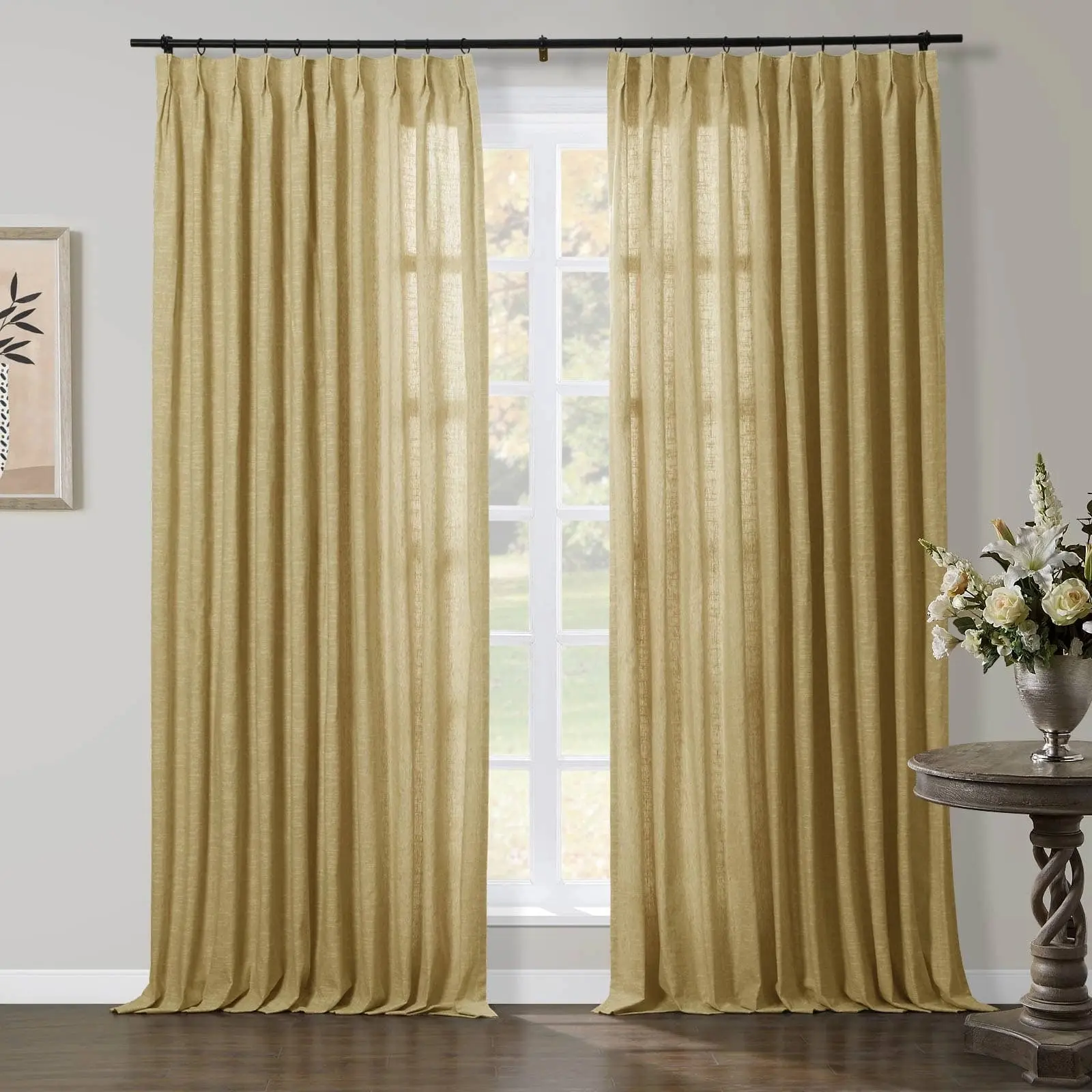 TWOPAGES Jawara™ Luxury Blackout Thermal Curtain Pinch Pleated Drapes - Image 29