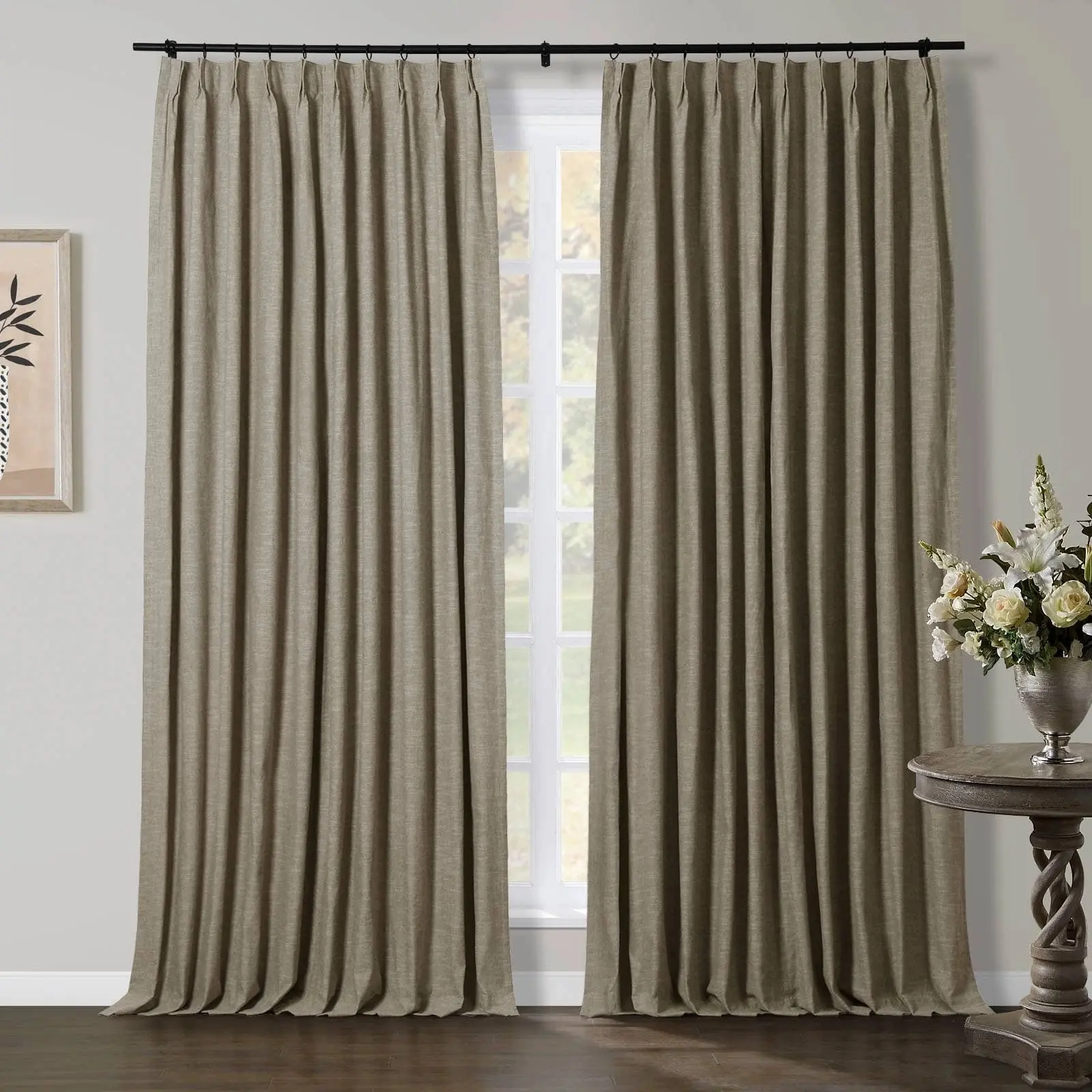 TWOPAGES Jawara™ Luxury Blackout Thermal Curtain Pinch Pleated Drapes - Image 35