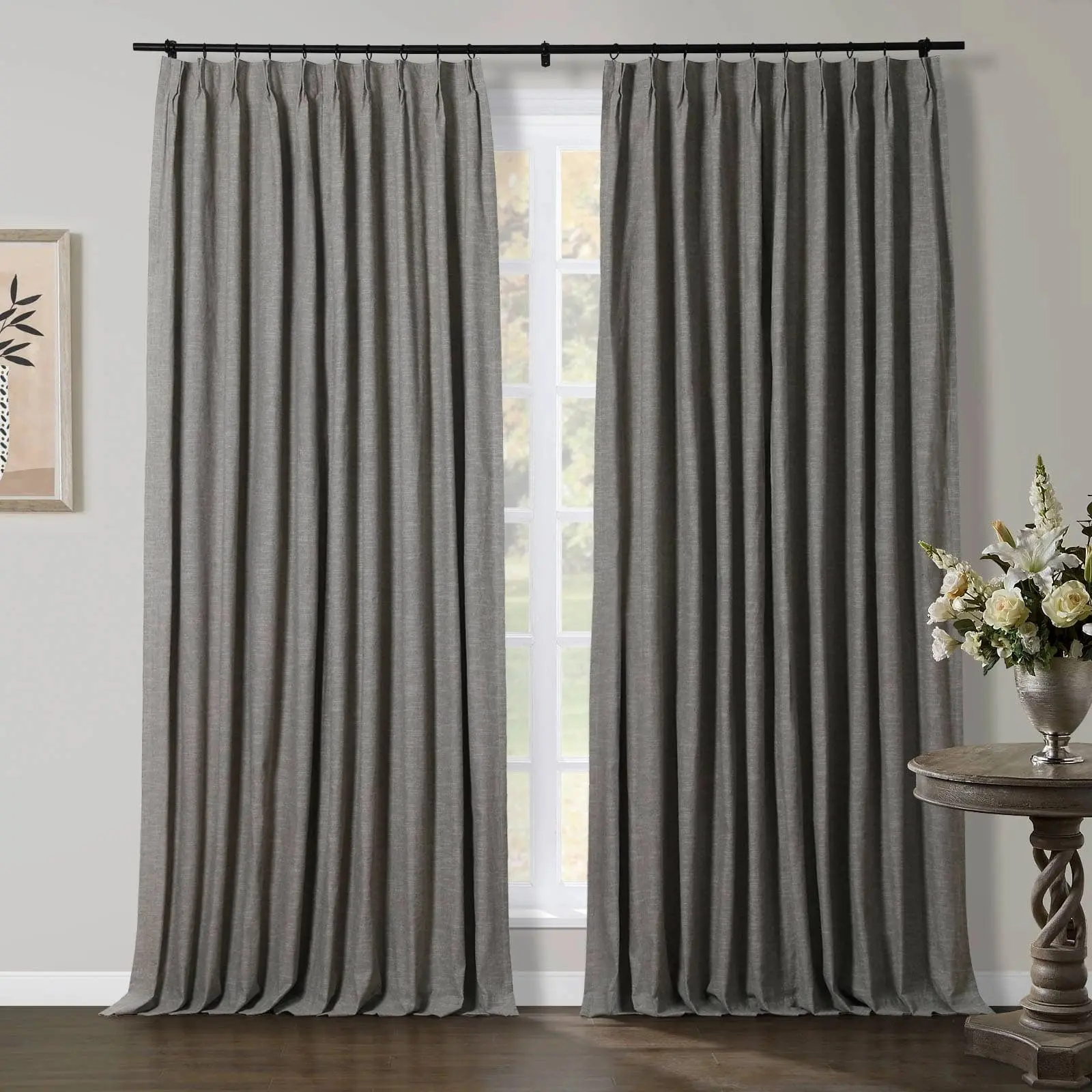 TWOPAGES Jawara™ Luxury Blackout Thermal Curtain Pinch Pleated Drapes - Image 36