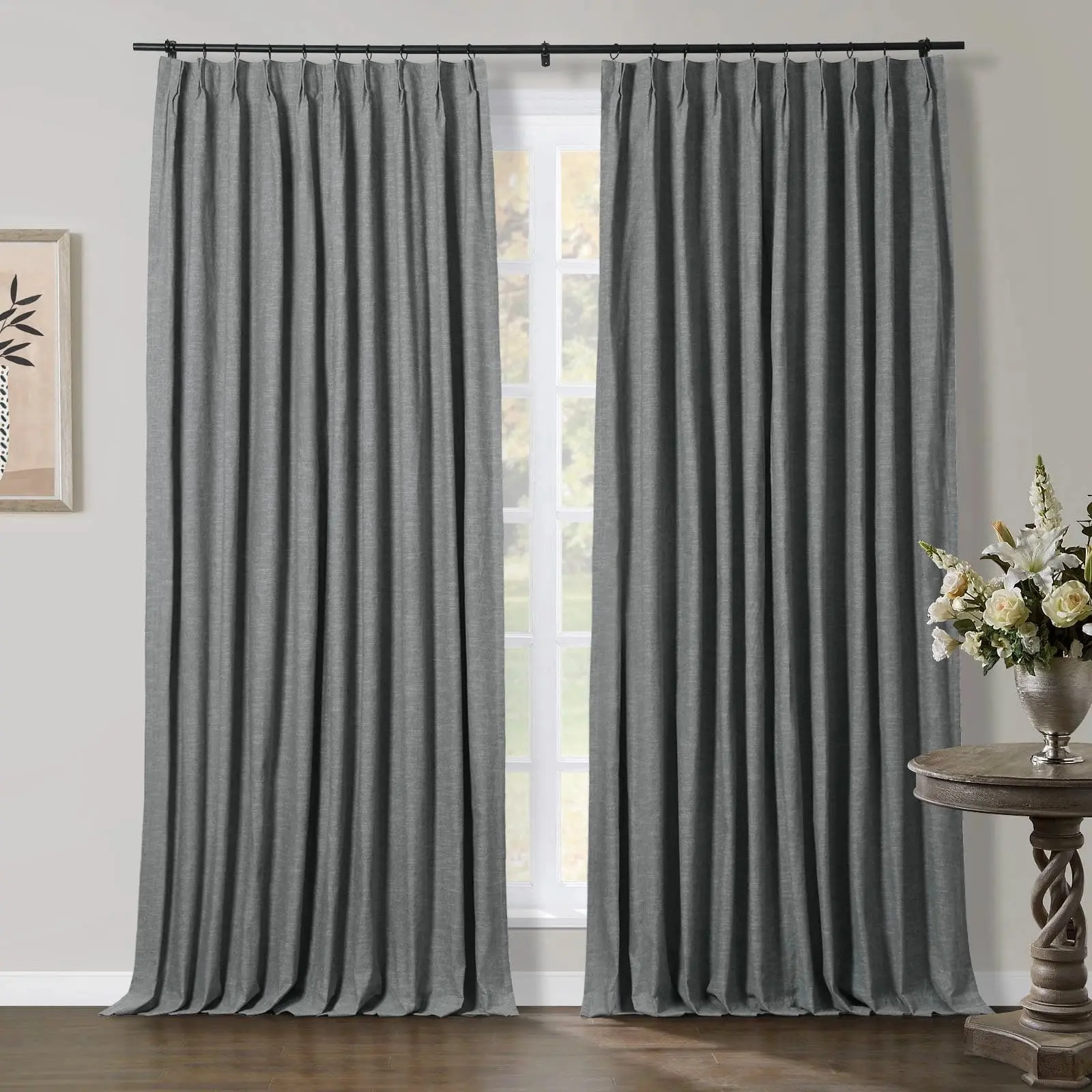 TWOPAGES Jawara™ Luxury Blackout Thermal Curtain Pinch Pleated Drapes - Image 40