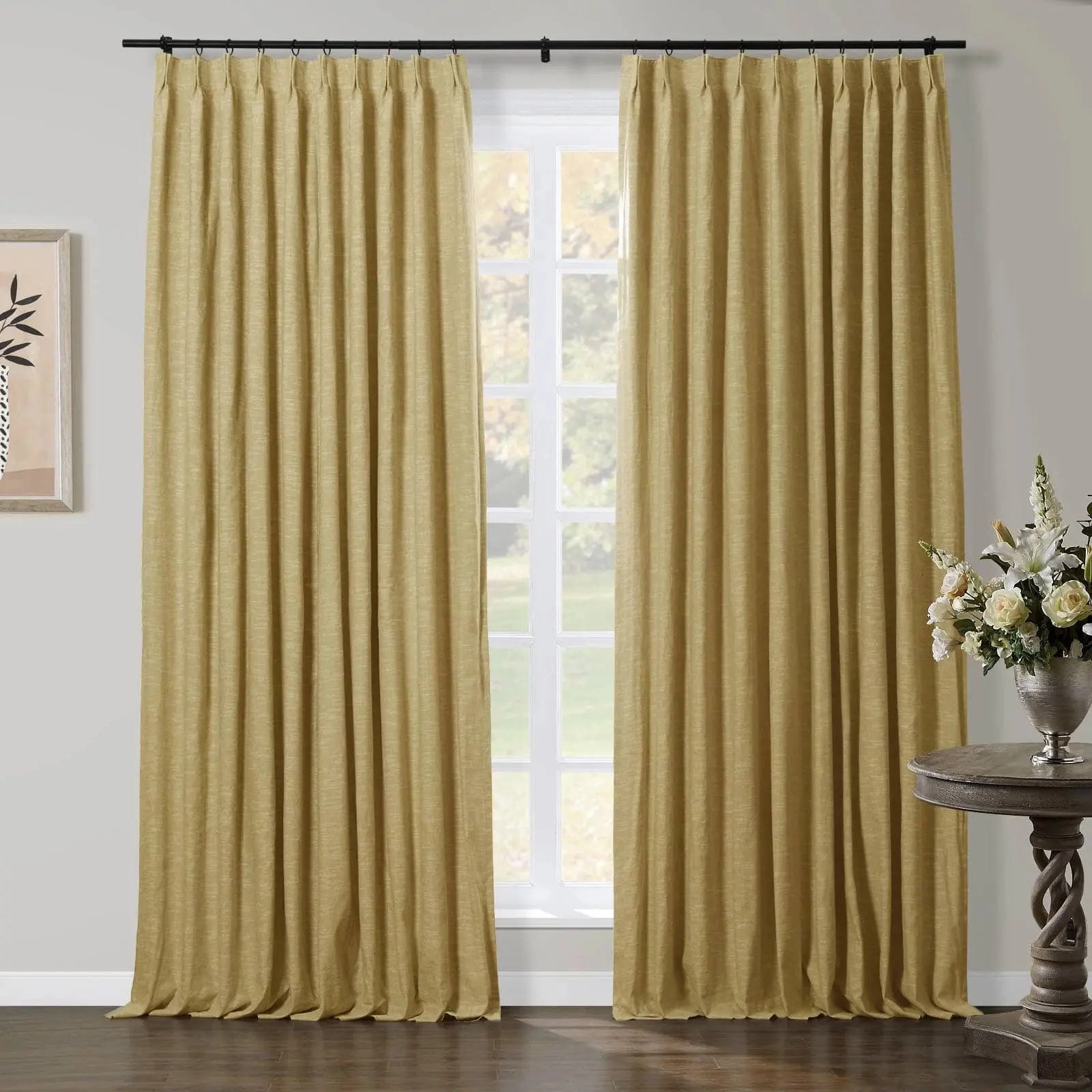 TWOPAGES Jawara™ Luxury Blackout Thermal Curtain Pinch Pleated Drapes - Image 41