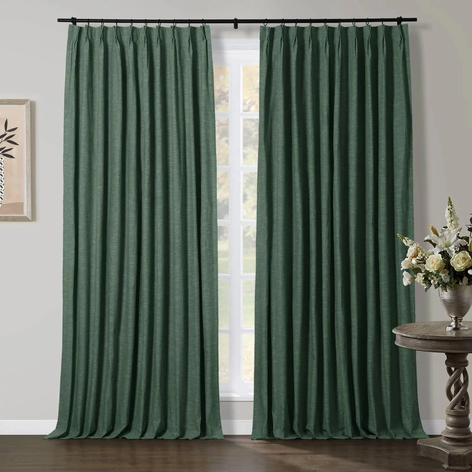 TWOPAGES Jawara™ Luxury Blackout Thermal Curtain Pinch Pleated Drapes - Image 43