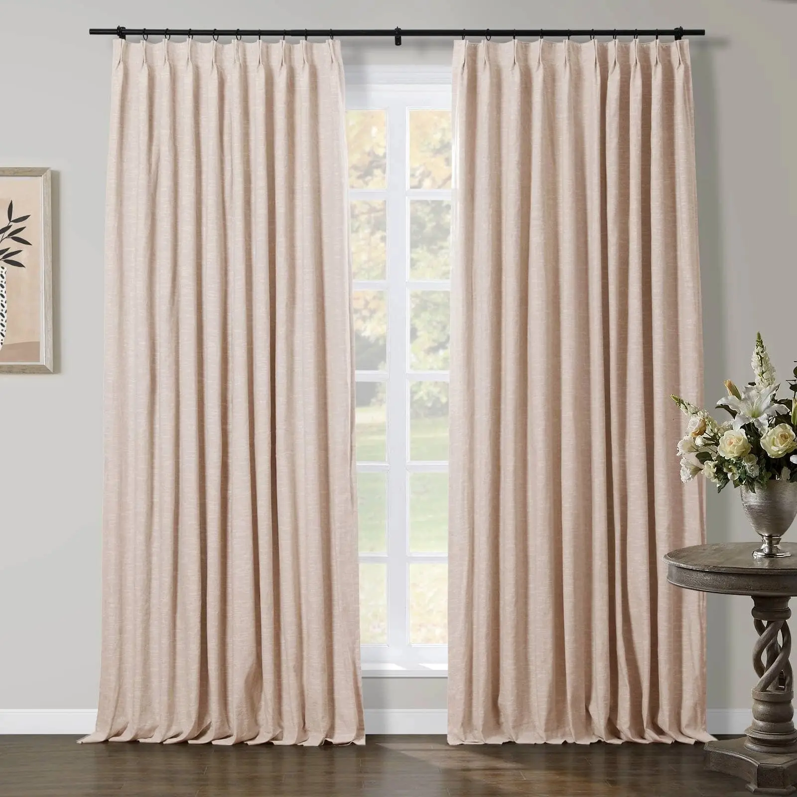 TWOPAGES Jawara™ Luxury Blackout Thermal Curtain Pinch Pleated Drapes - Image 44