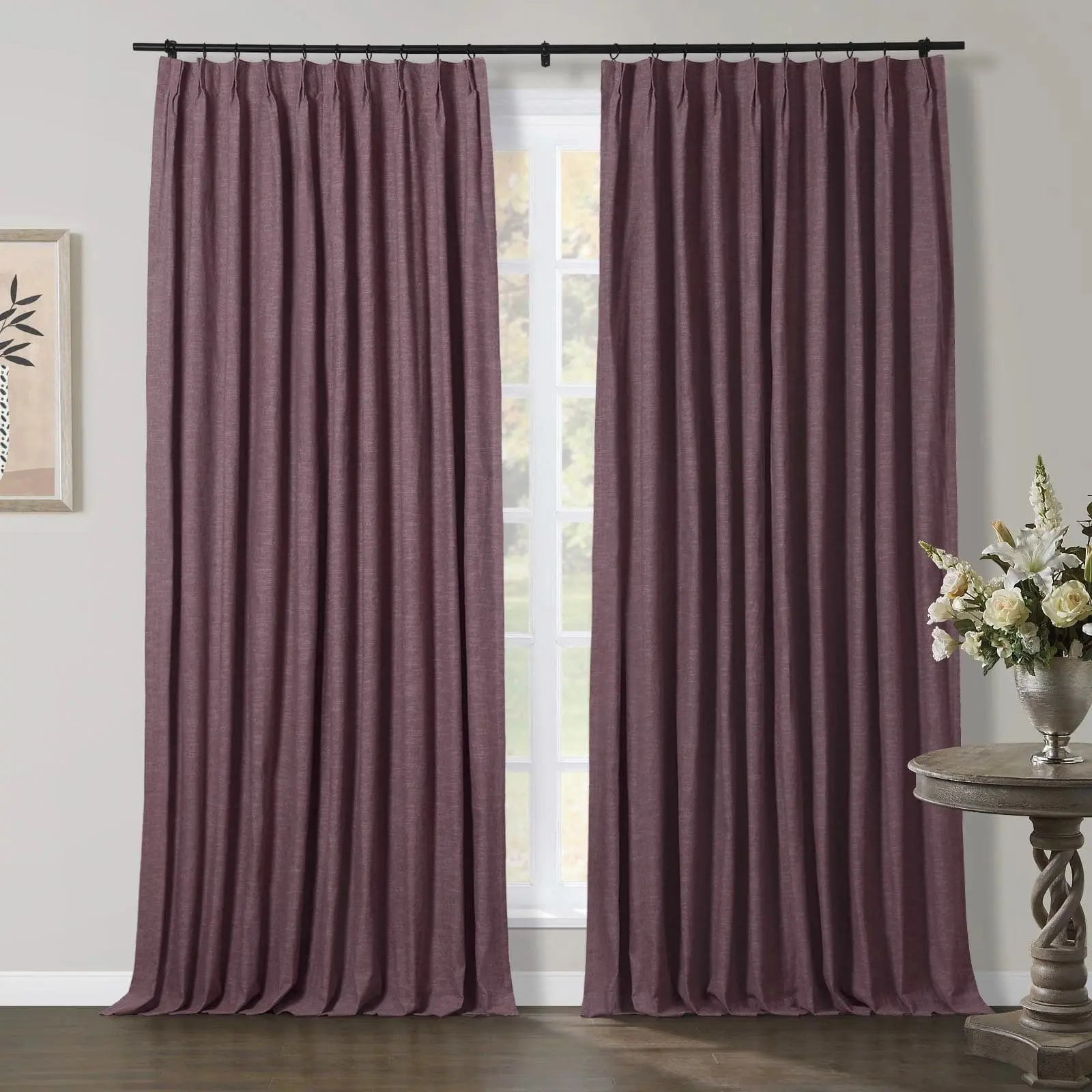 TWOPAGES Jawara™ Luxury Blackout Thermal Curtain Pinch Pleated Drapes - Image 45