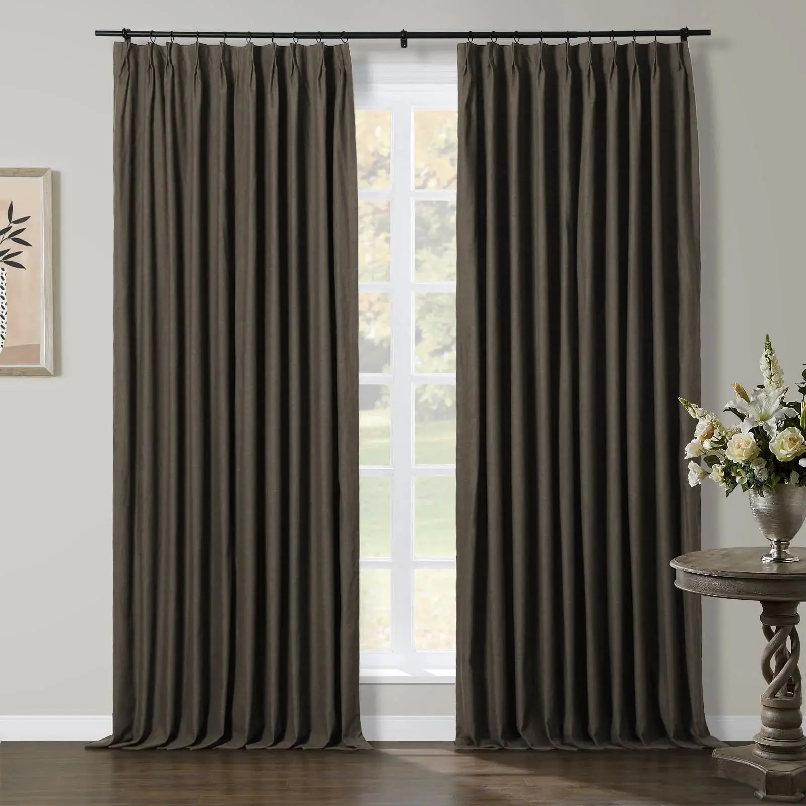 TWOPAGES Jawara™ Luxury Blackout Thermal Curtain Pinch Pleated Drapes - Image 76