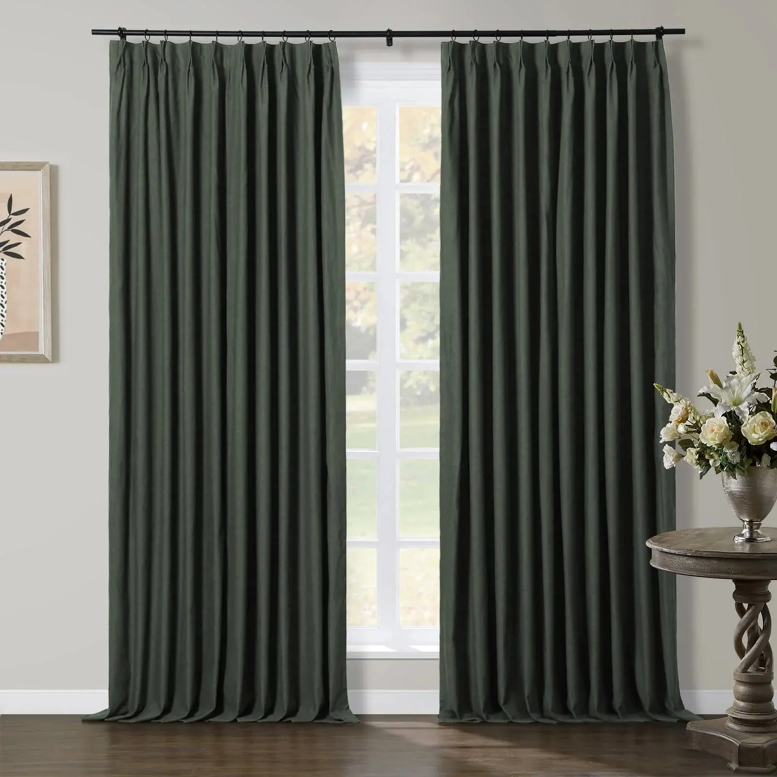 TWOPAGES Jawara™ Luxury Blackout Thermal Curtain Pinch Pleated Drapes - Image 80
