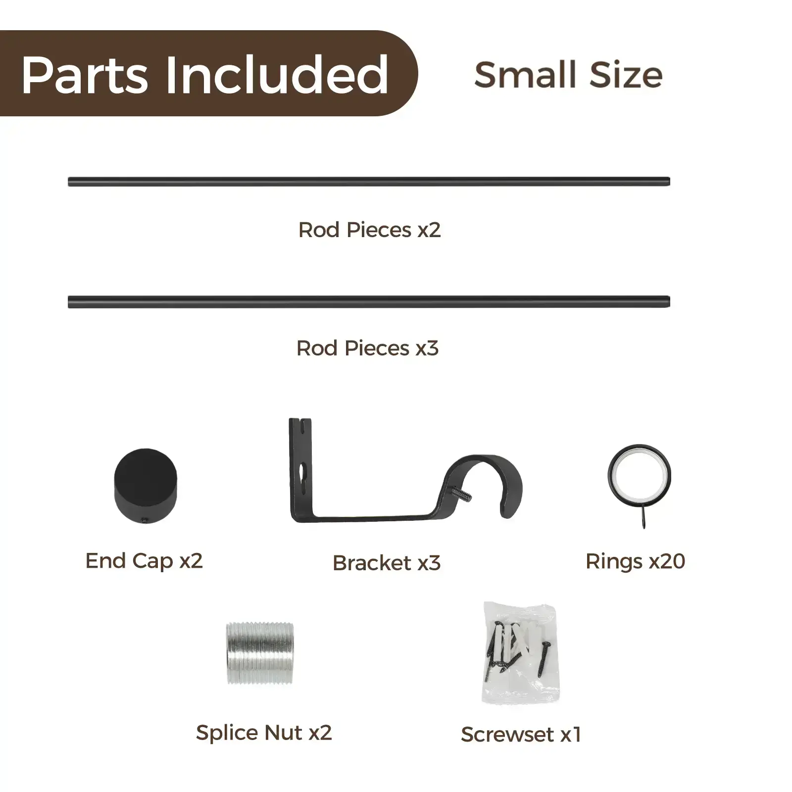 Jaylon Adjustable Curtain Rod with Rings - Image 22