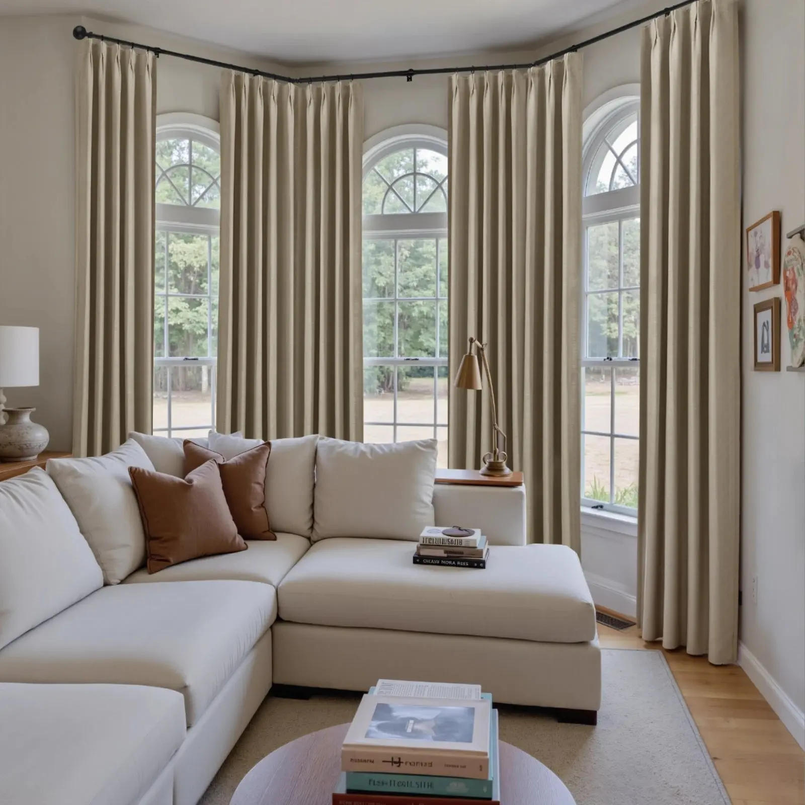 Jaylon Bay Window Curtain Rods 59-106 Inches Length - Image 2