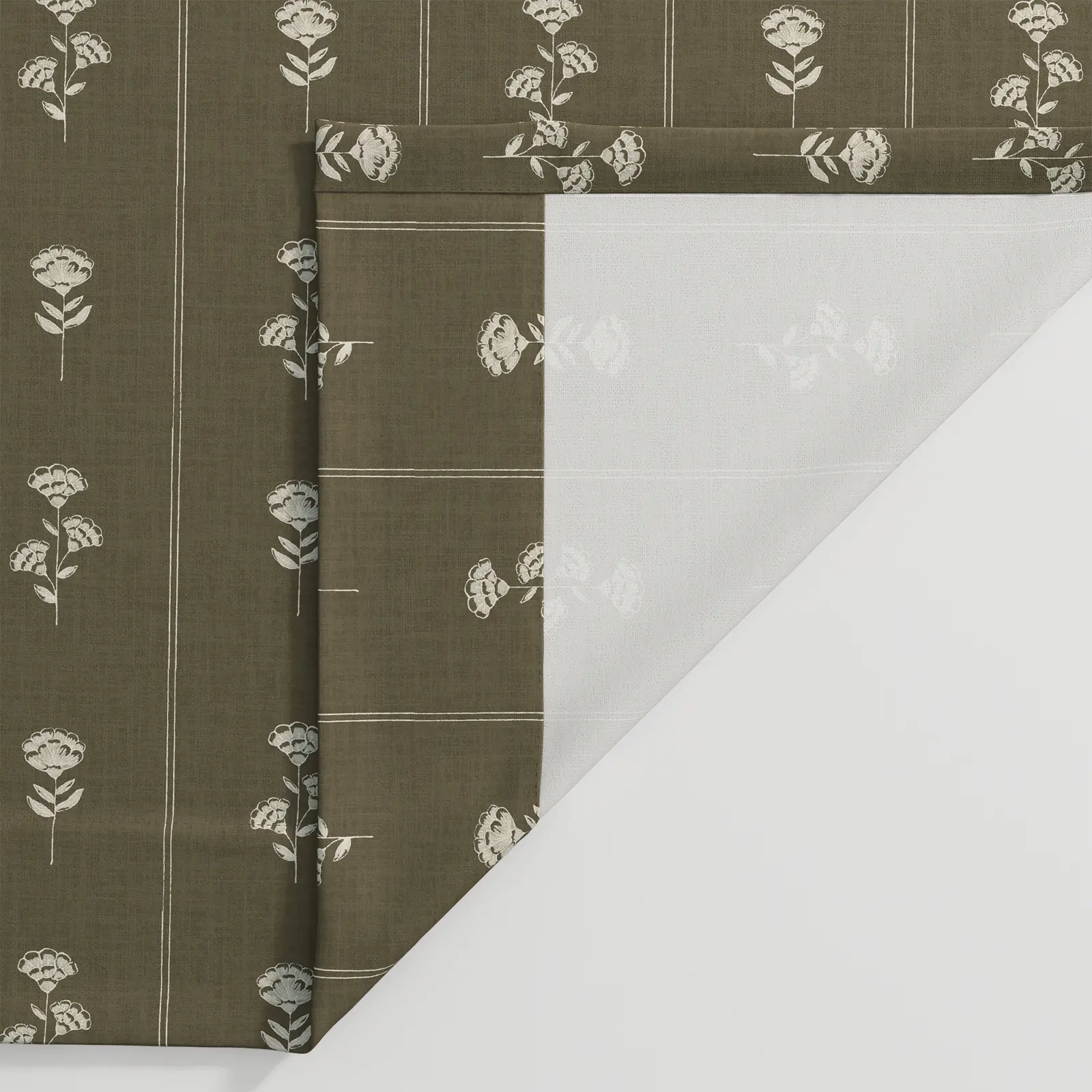 Jyll Mackie Pattern Cotton Drapery Pleated - Image 15