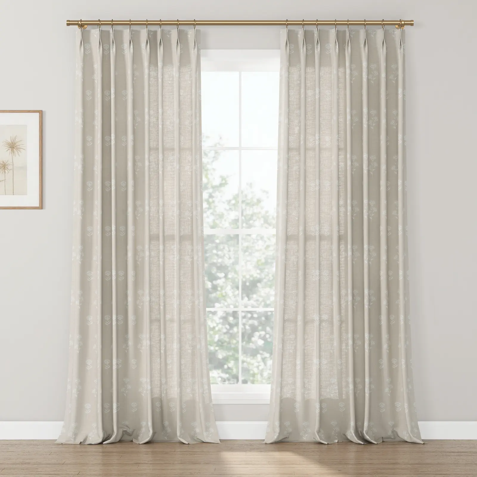 Jyll Mackie Pattern Cotton Drapery Pleated - Image 16