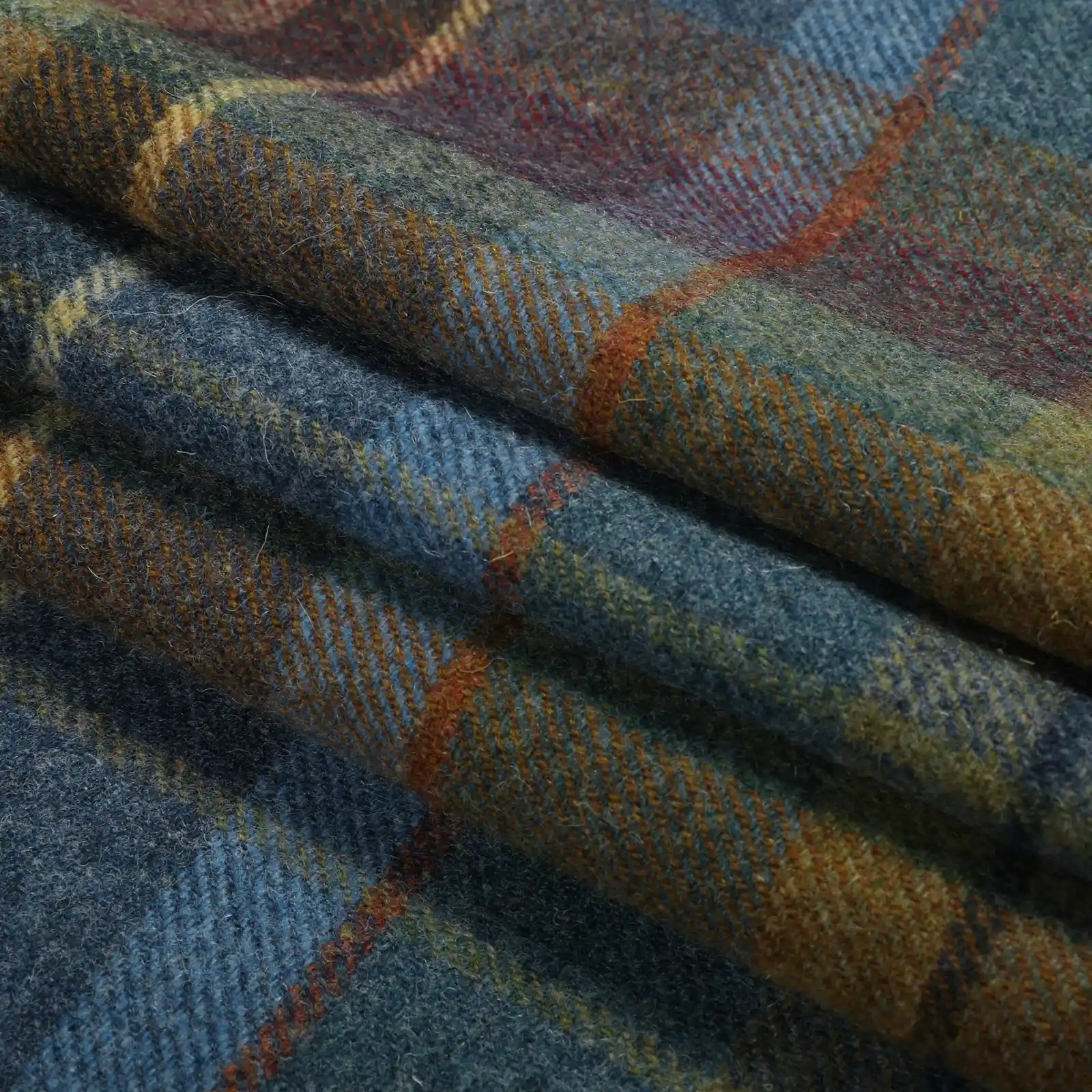 Karin Plaid Pure Wool Thermal Curtain Pleated - Image 13