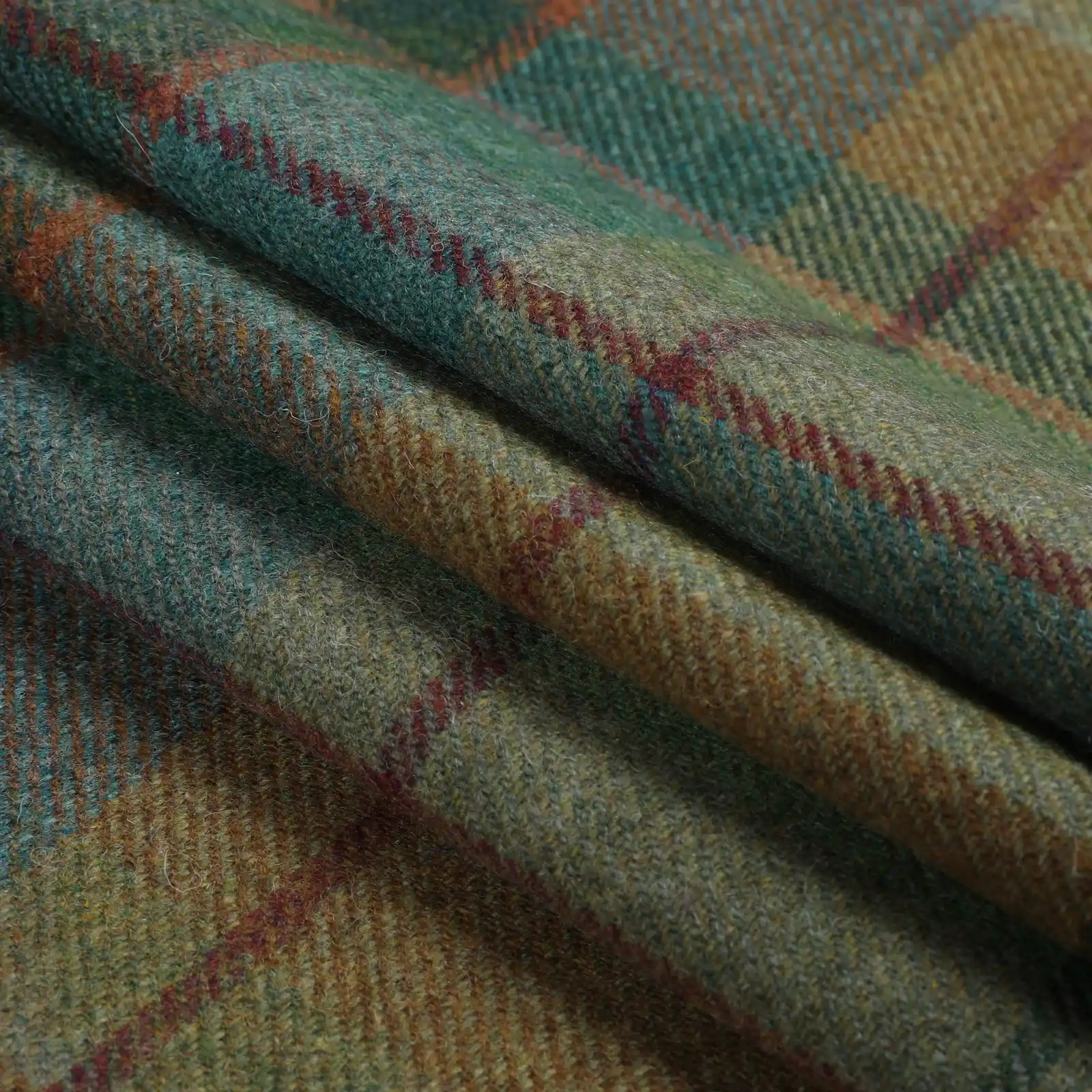 Karin Plaid Pure Wool Thermal Curtain Pleated - Image 17