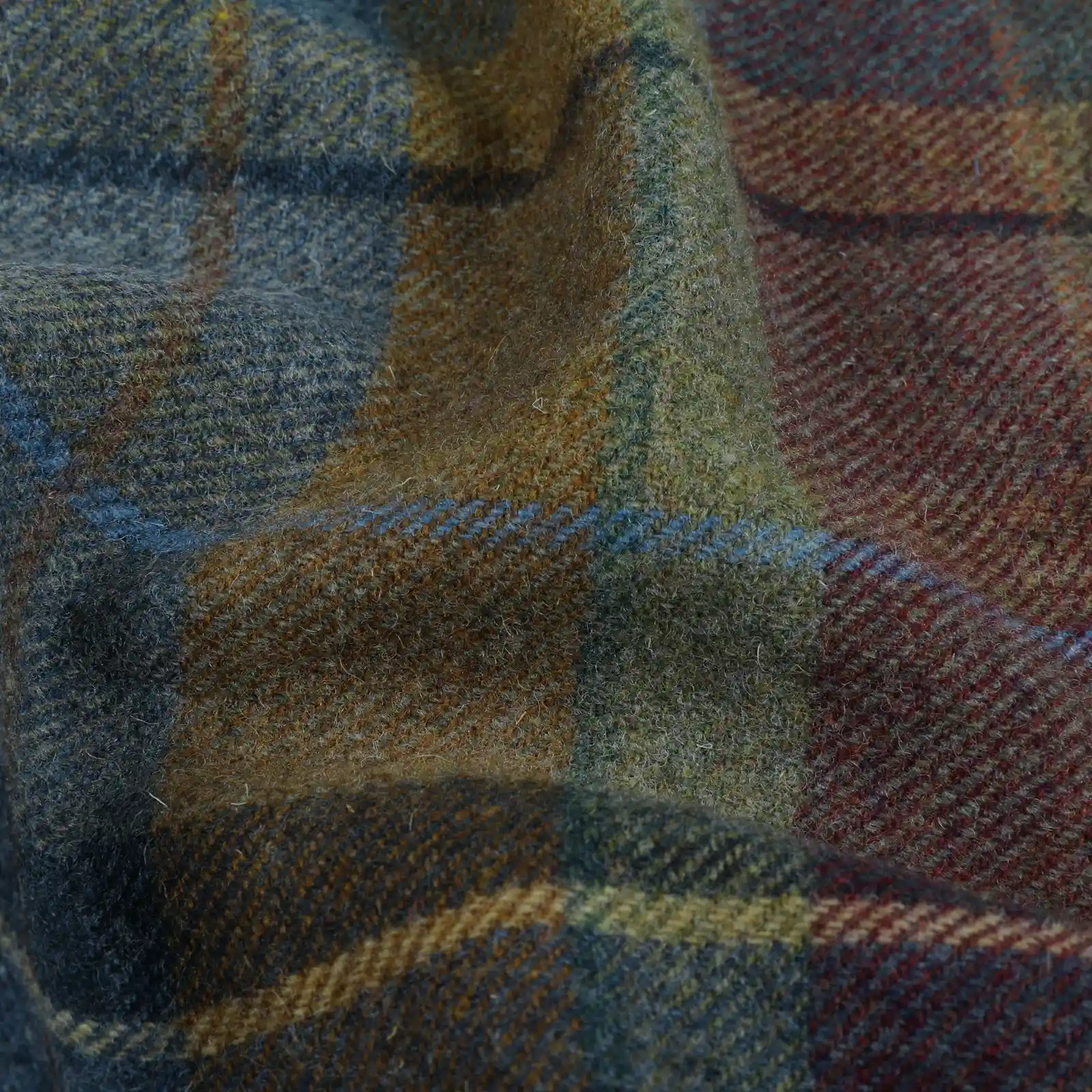 Karin Plaid Pure Wool Thermal Curtain Pleated - Image 25