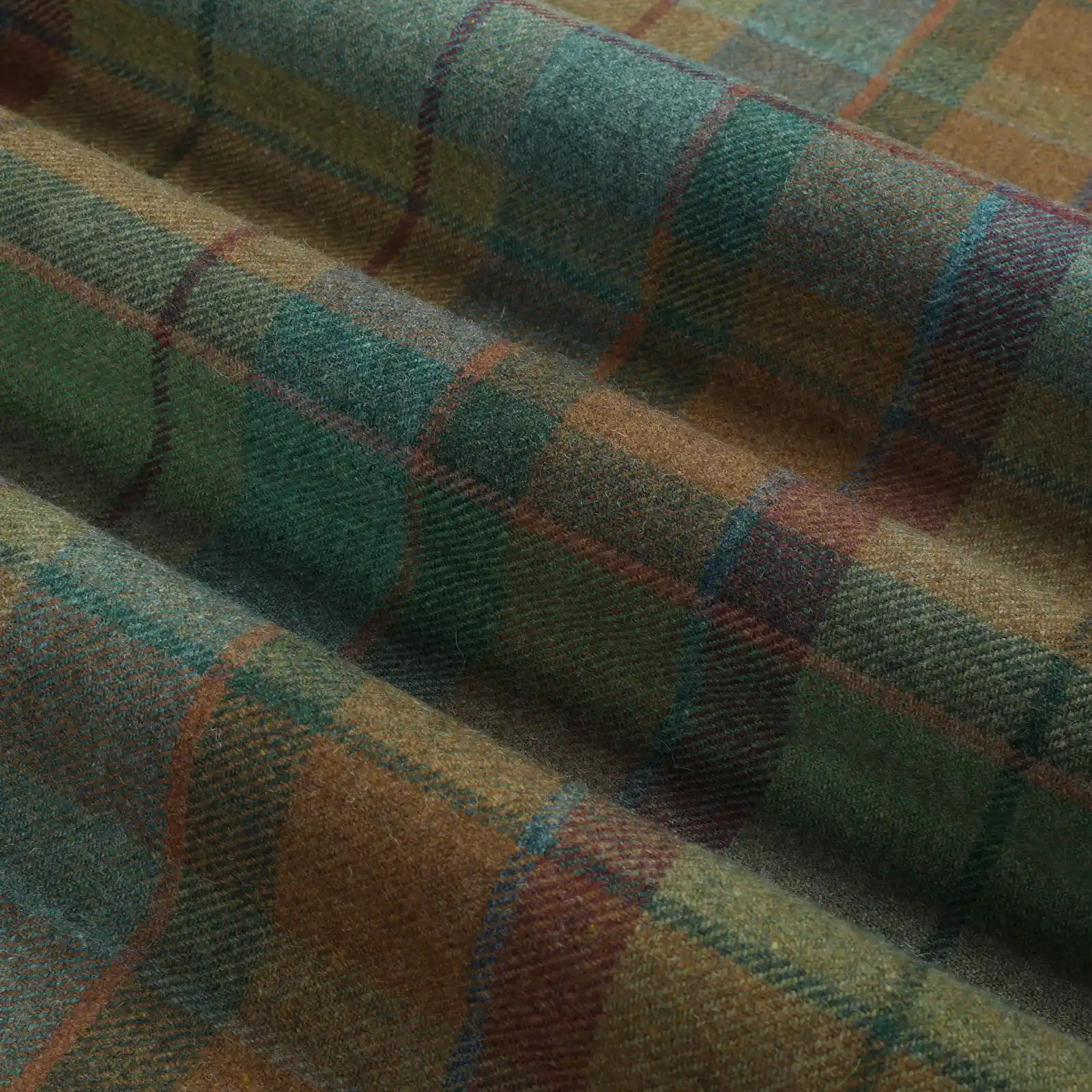 Karin Plaid Pure Wool Thermal Curtain Pleated - Image 30