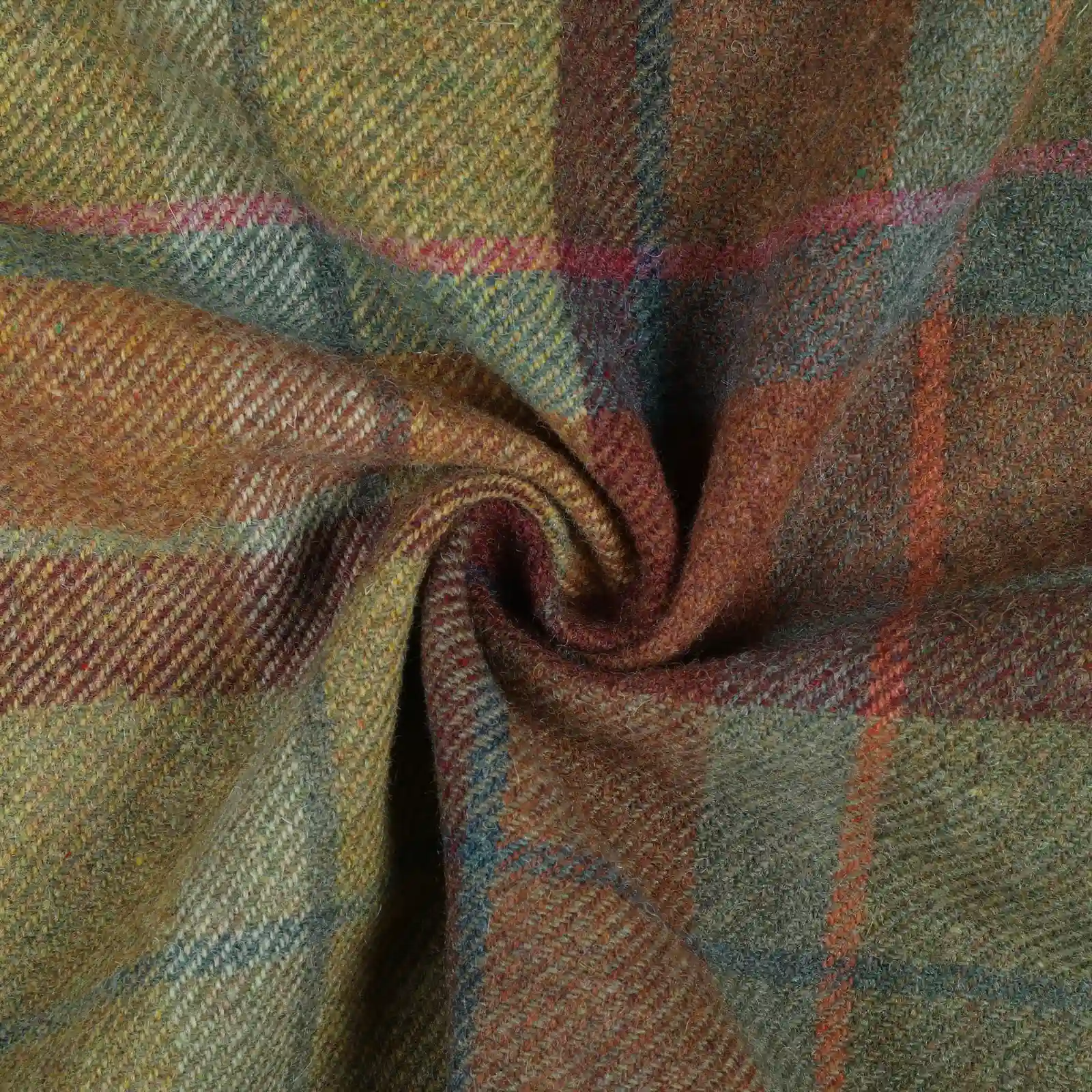 Karin Plaid Pure Wool Thermal Curtain Pleated - Image 6