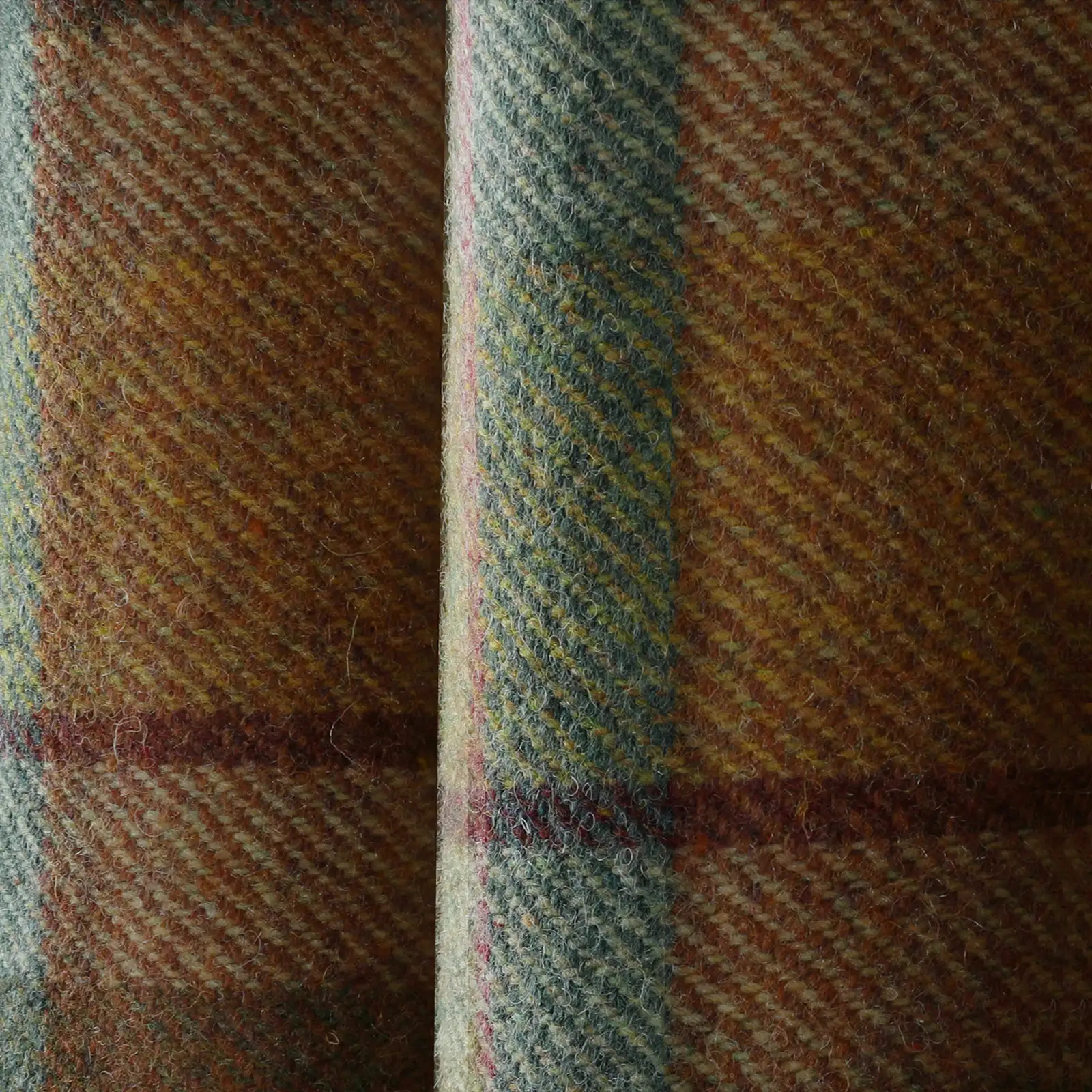 Karin Plaid Pure Wool Thermal Roman Shade Cordless - Image 10