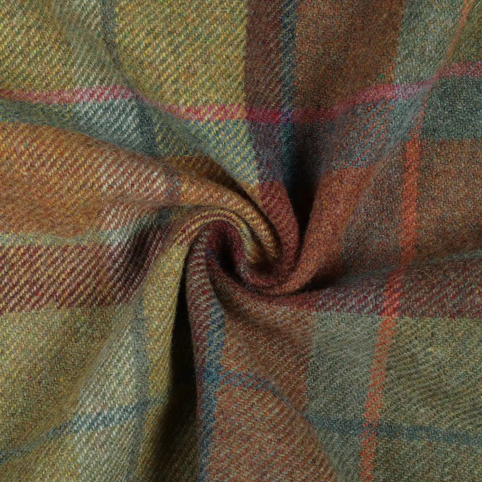 Karin Plaid Pure Wool Thermal Roman Shade Cordless - Image 11