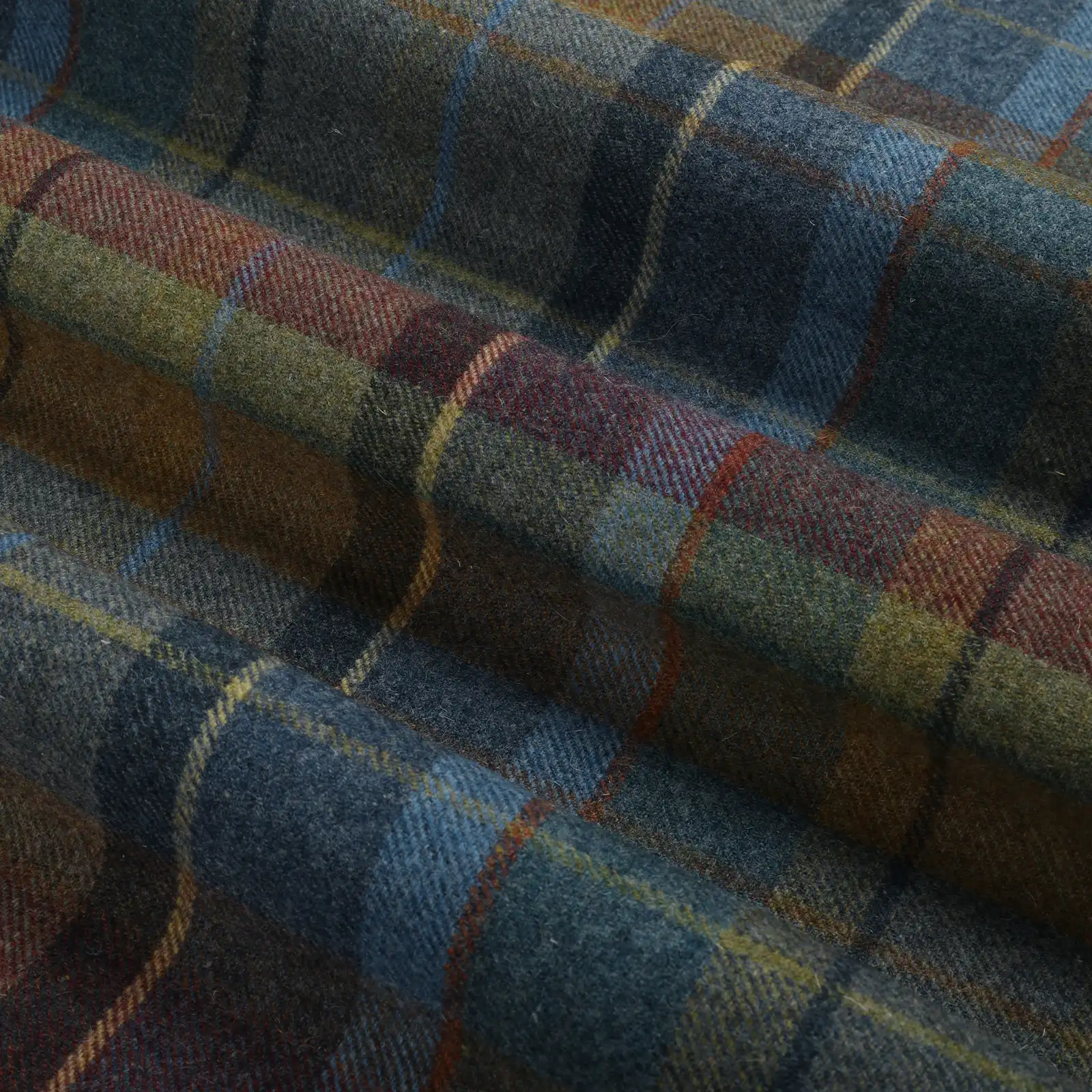 Karin Plaid Pure Wool Thermal Roman Shade Cordless - Image 24