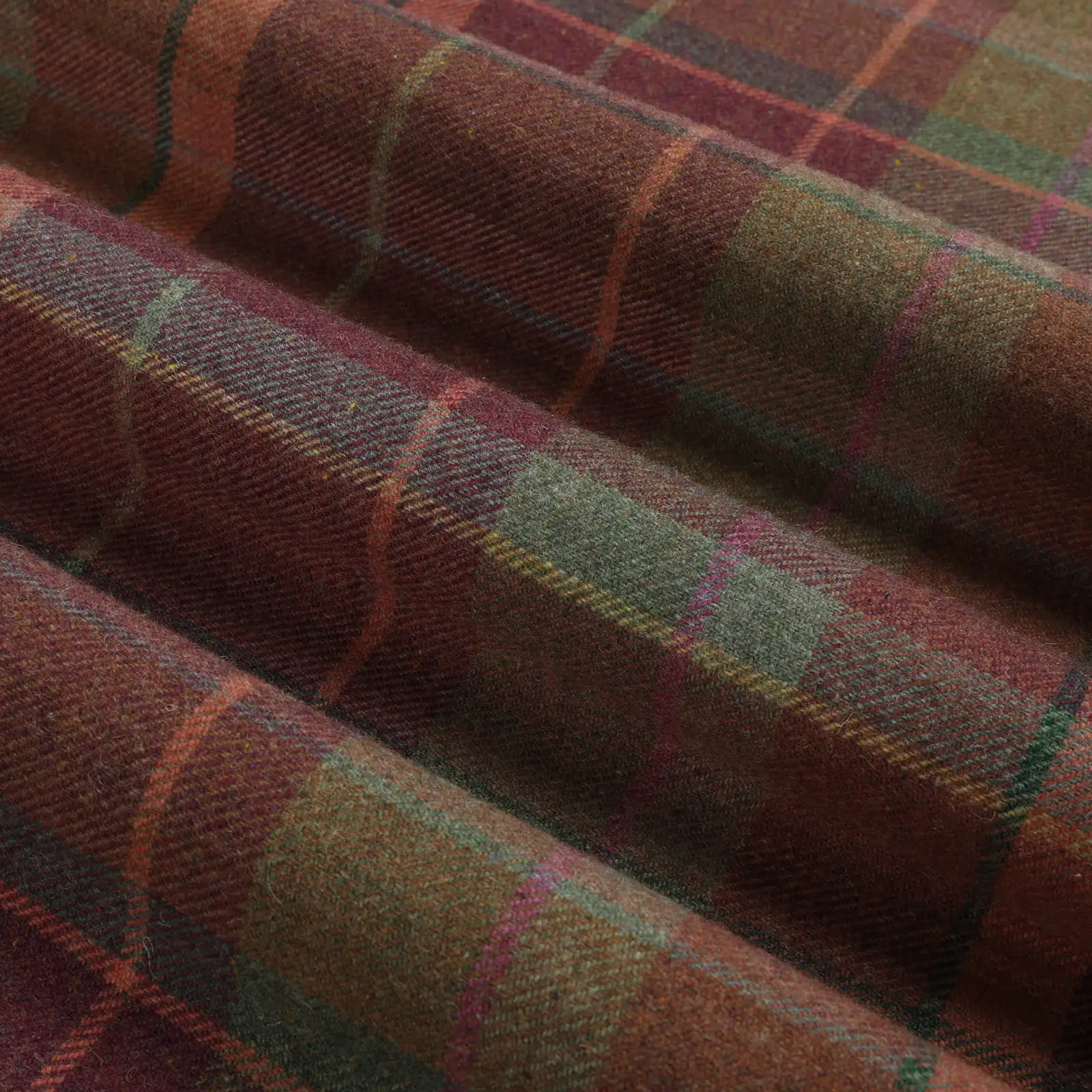 Karin Plaid Pure Wool Thermal Roman Shade Cordless - Image 30