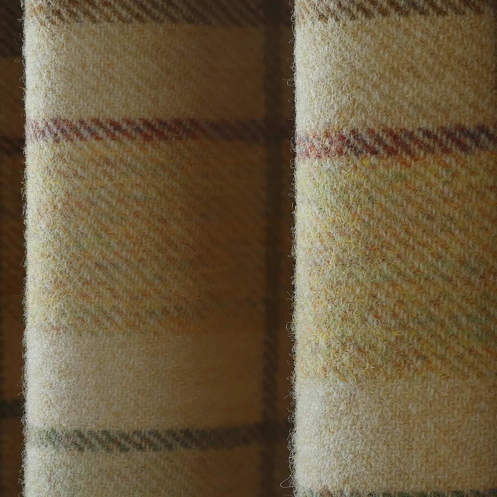 Karin Plaid Pure Wool Thermal Roman Shade Cordless - Image 4
