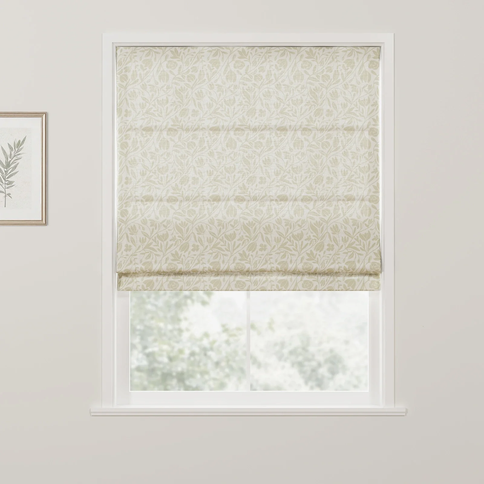 Kate Frost Cotton Roman Shade Cordless