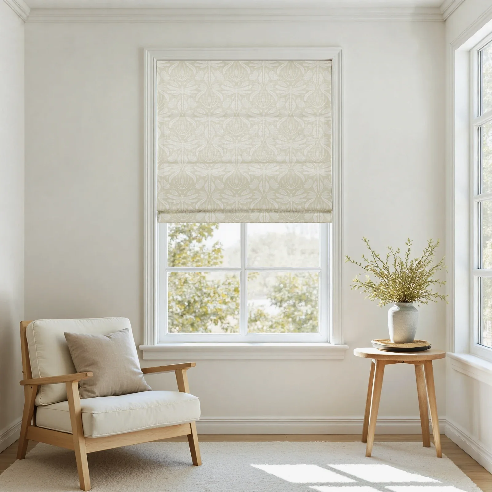 Kate Frost Cotton Roman Shade Cordless - Image 4
