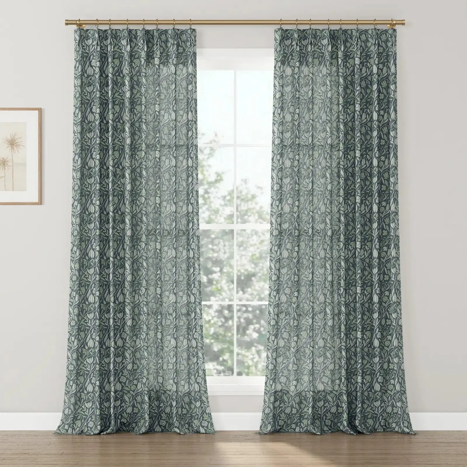 Kate Frost Pattern Cotton Drapery Pleated - Image 26