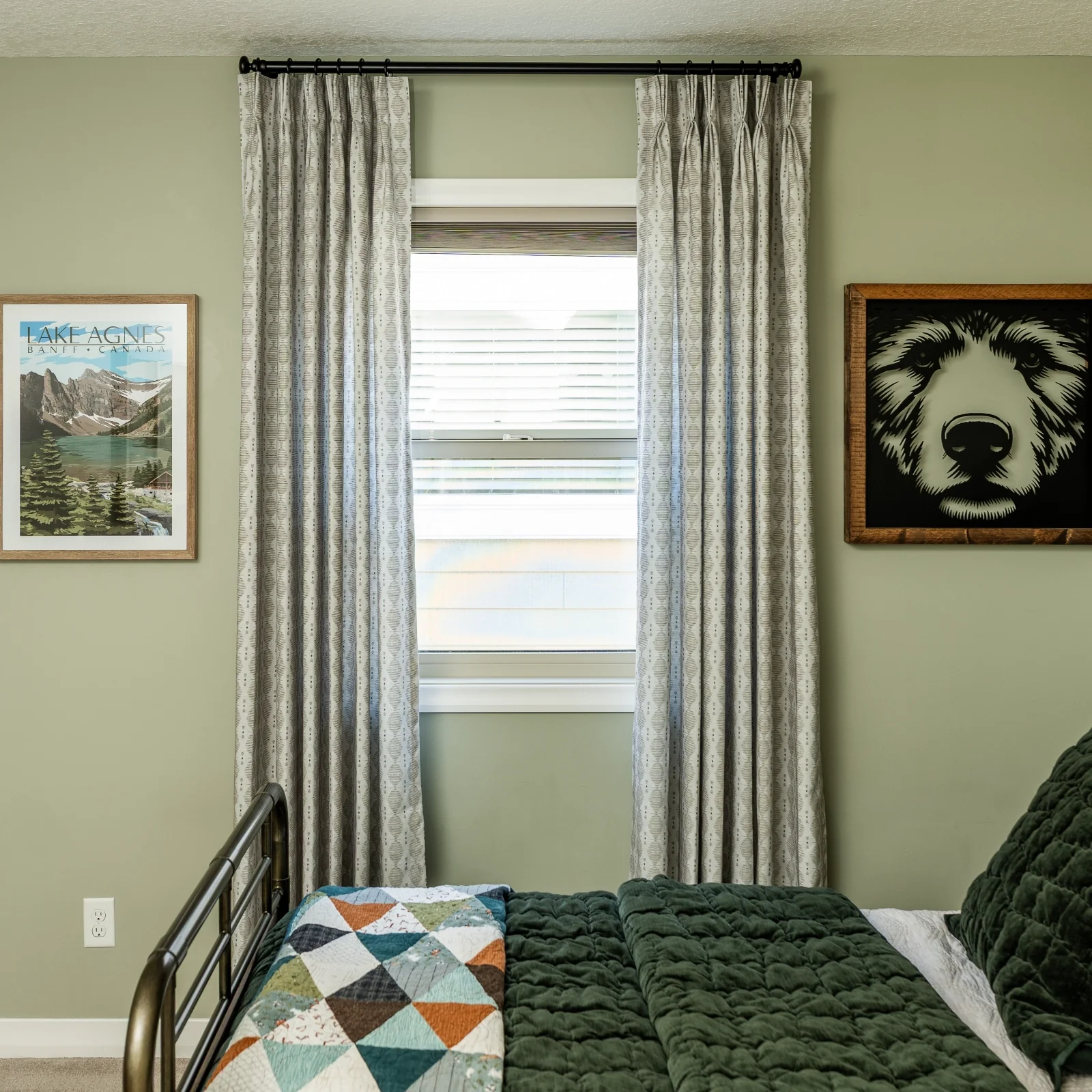 Kim Morrow Print Cotton Curtain Pleated - Image 5