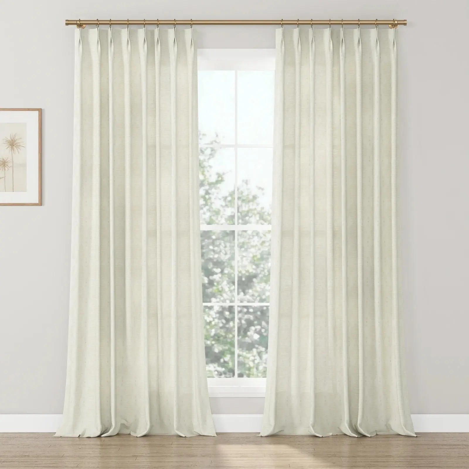 Kim Morrow Print Cotton Curtain Pleated - Image 7