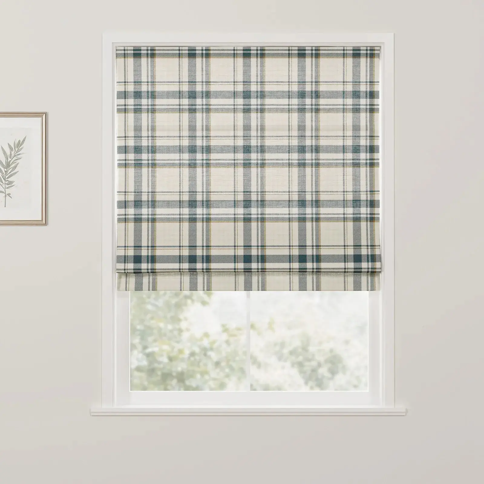 Kim Morrow Print Cotton Roman Shade Cordless - Image 5