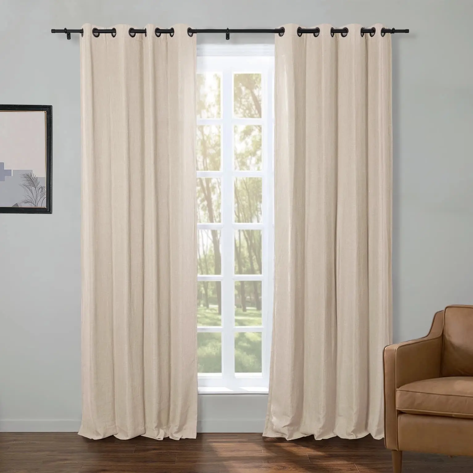 Kyla Lightweight Faux Linen Drapery Grommet - Image 18