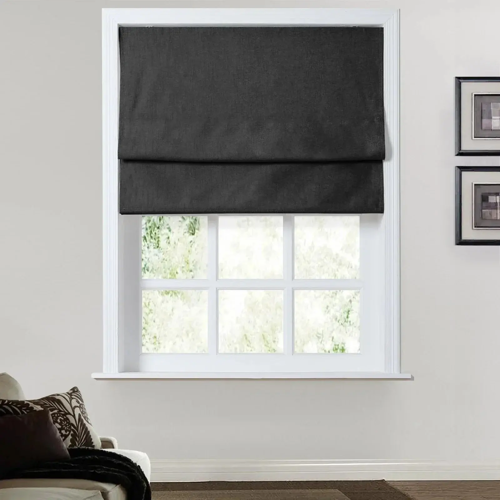Kyla Linen Blend Roman Shade Cordless - Image 25