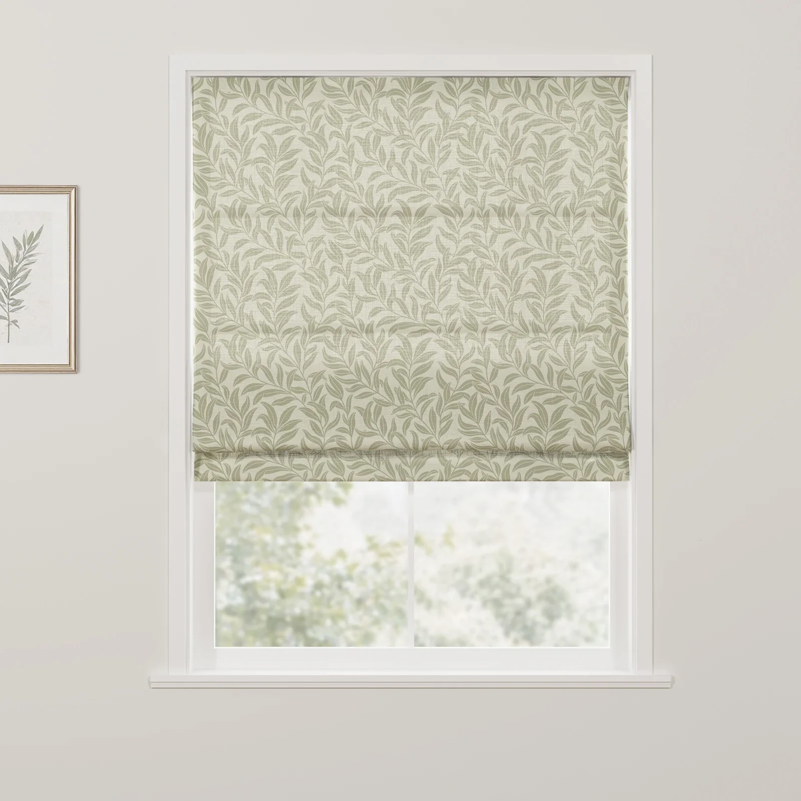 Leah Berin Dandelion Blockprint Cotton Roman Shade Cordless - Image 7